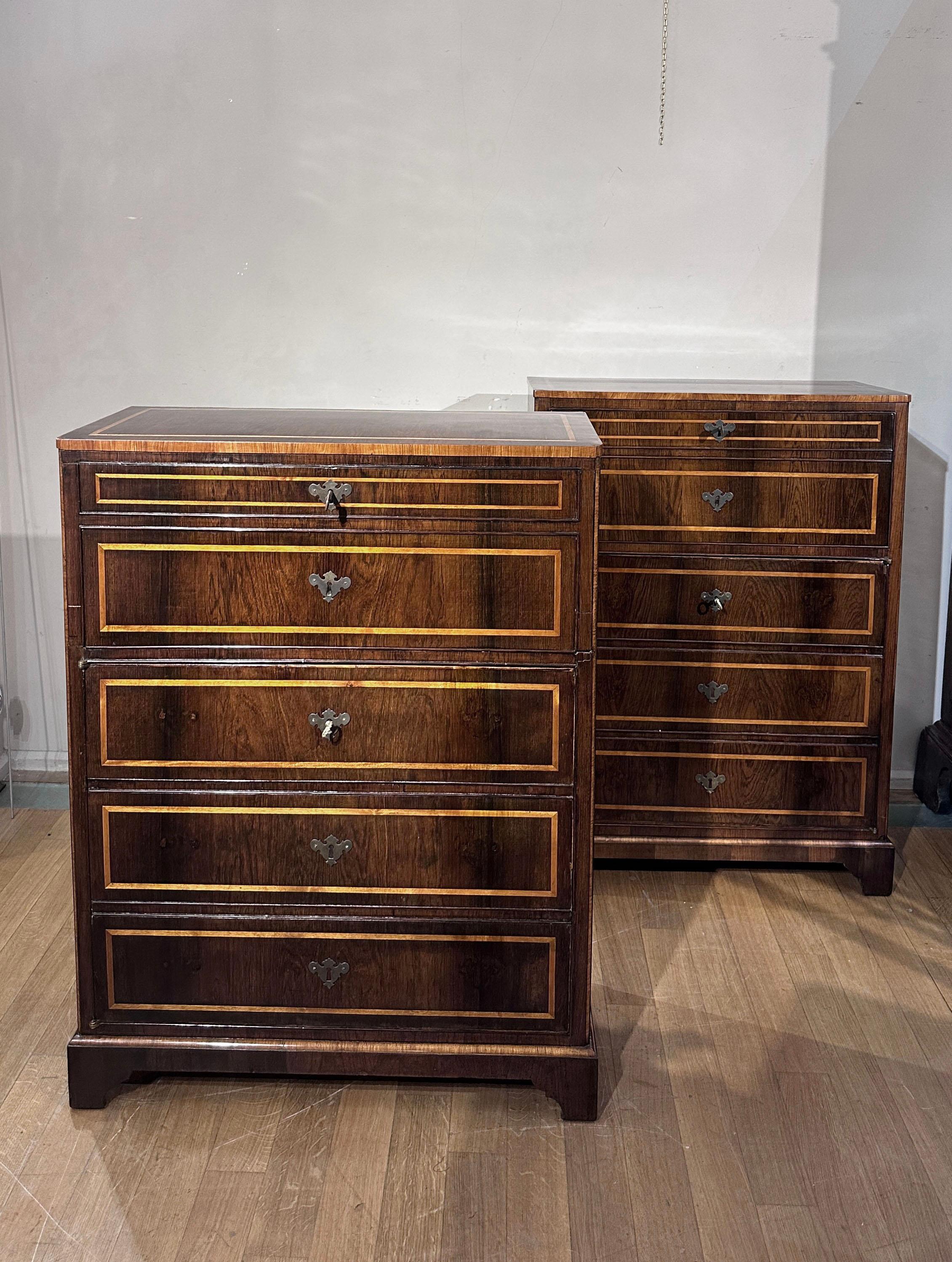 Victorian EARLY 19th CENTURY PAIR OF WRITE STANDING SIDEBOARDS 