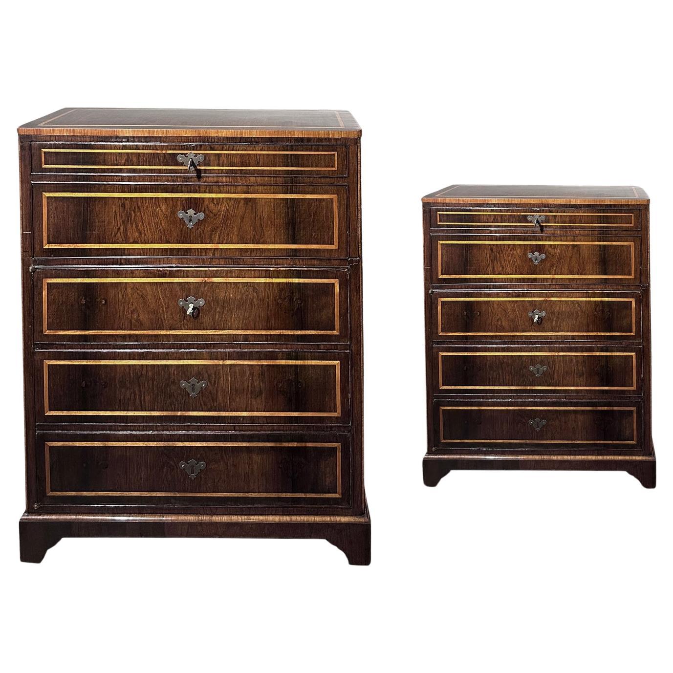 EARLY 19th CENTURY PAIR OF WRITE STANDING SIDEBOARDS 