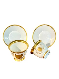 Service à thé en porcelaine de Paris du début du 19e siècle, richement décoré de dorures