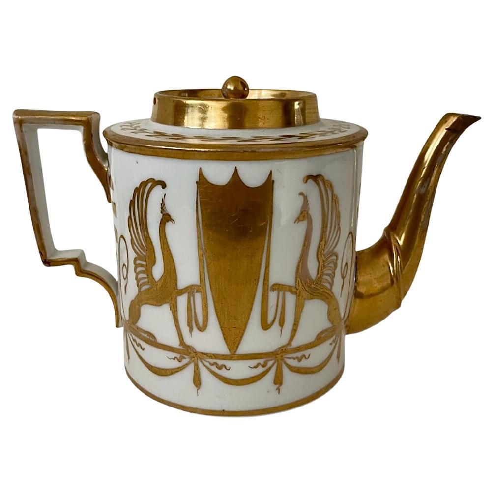 Début du 19ème siècle, théière/café en porcelaine blanche de Paris