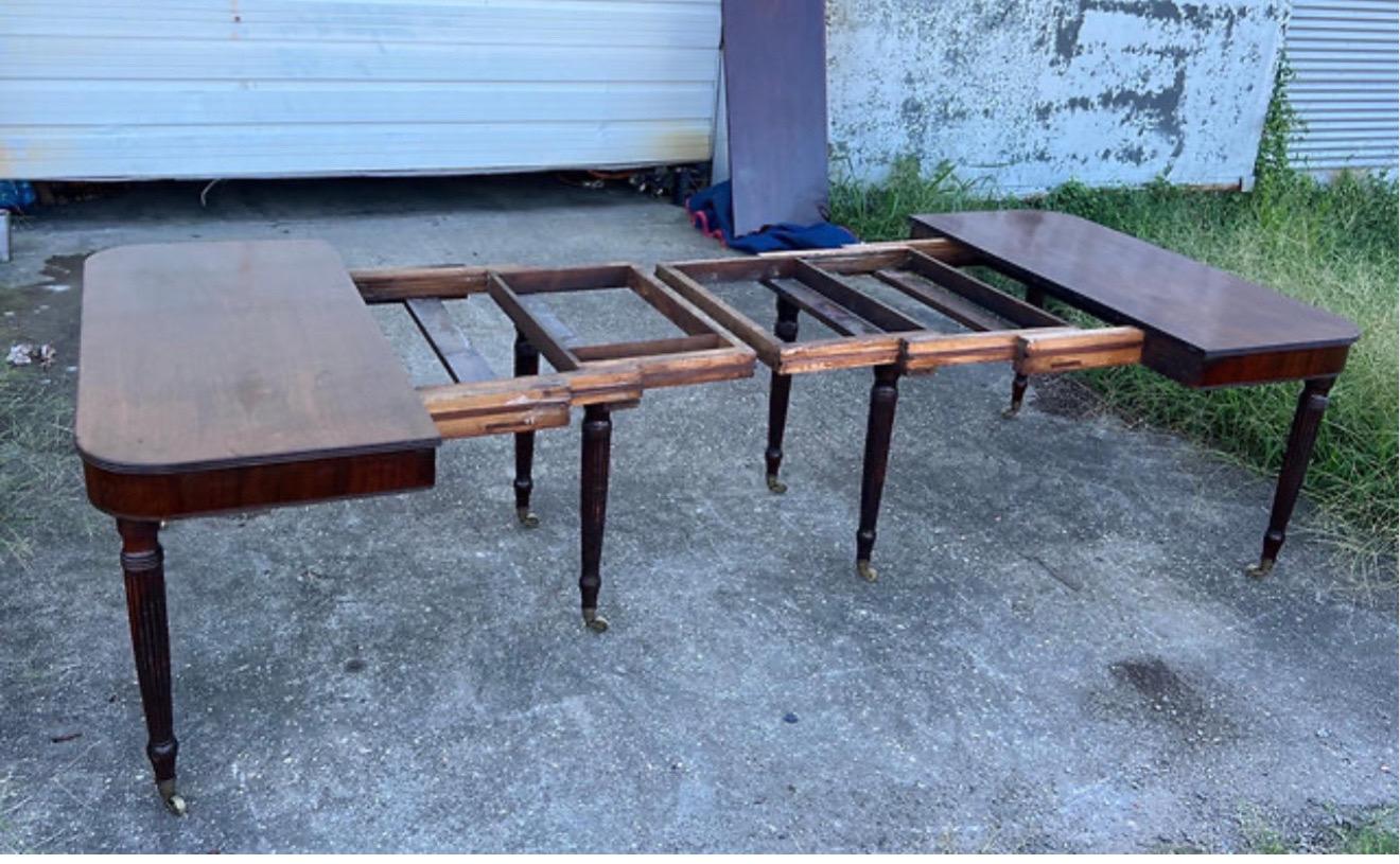 Table de salle à manger en acajou impérial breveté Gillows du début du 19e siècle en vente 1