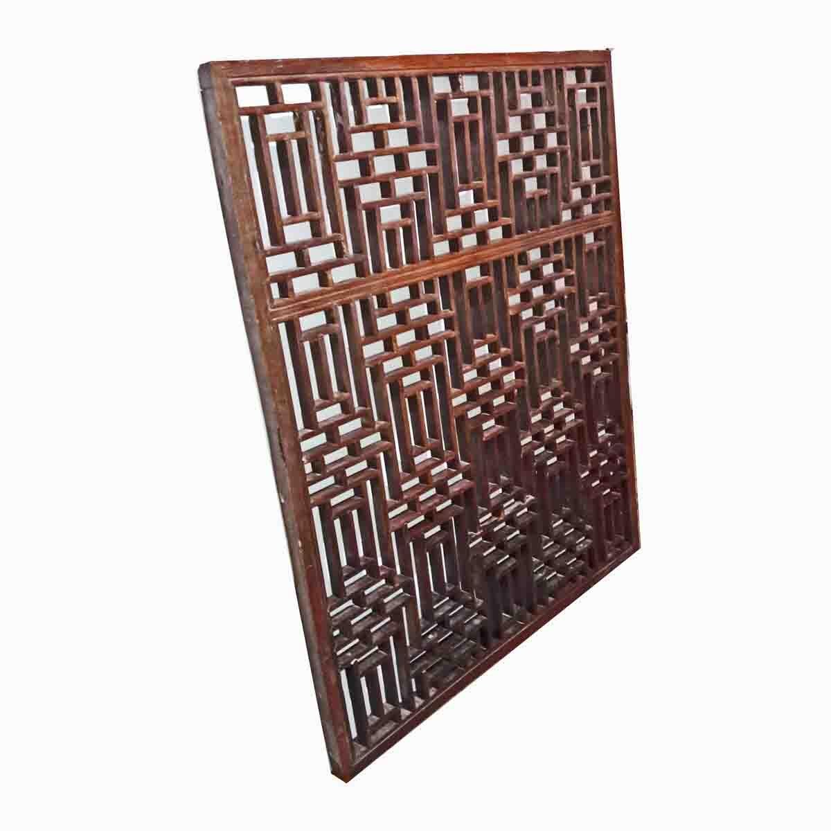Chinese Early 19th Century Peachwood Window Screen, Sianxi, China