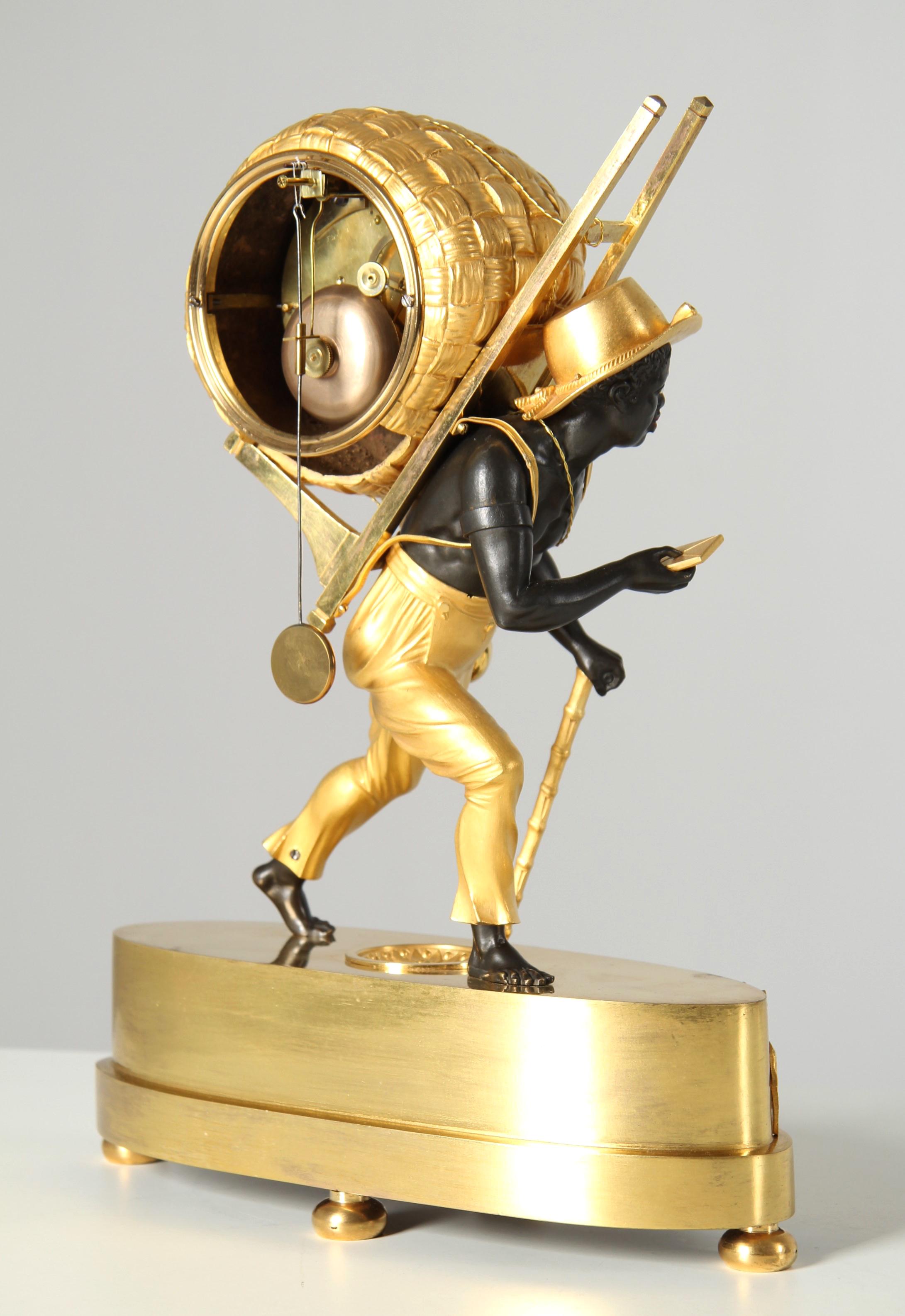 Early 19th Century Pendule Portefaix, Mantel Clock, Paris and Brussels, c. 1810 For Sale 6