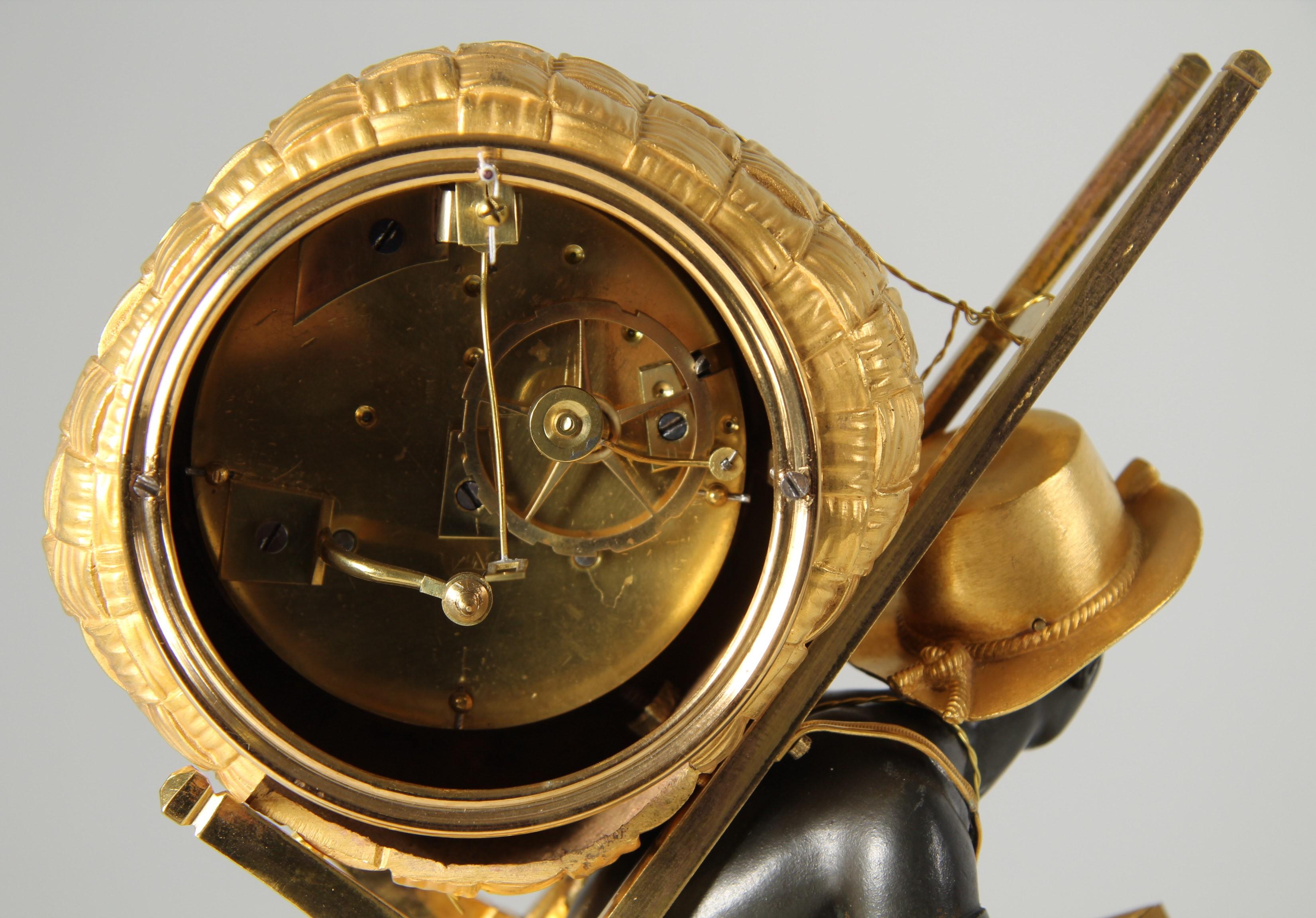 Early 19th Century Pendule Portefaix, Mantel Clock, Paris and Brussels, c. 1810 For Sale 9