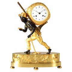 Antique Early 19th Century Pendule Portefaix, Mantel Clock, Paris and Brussels, c. 1810
