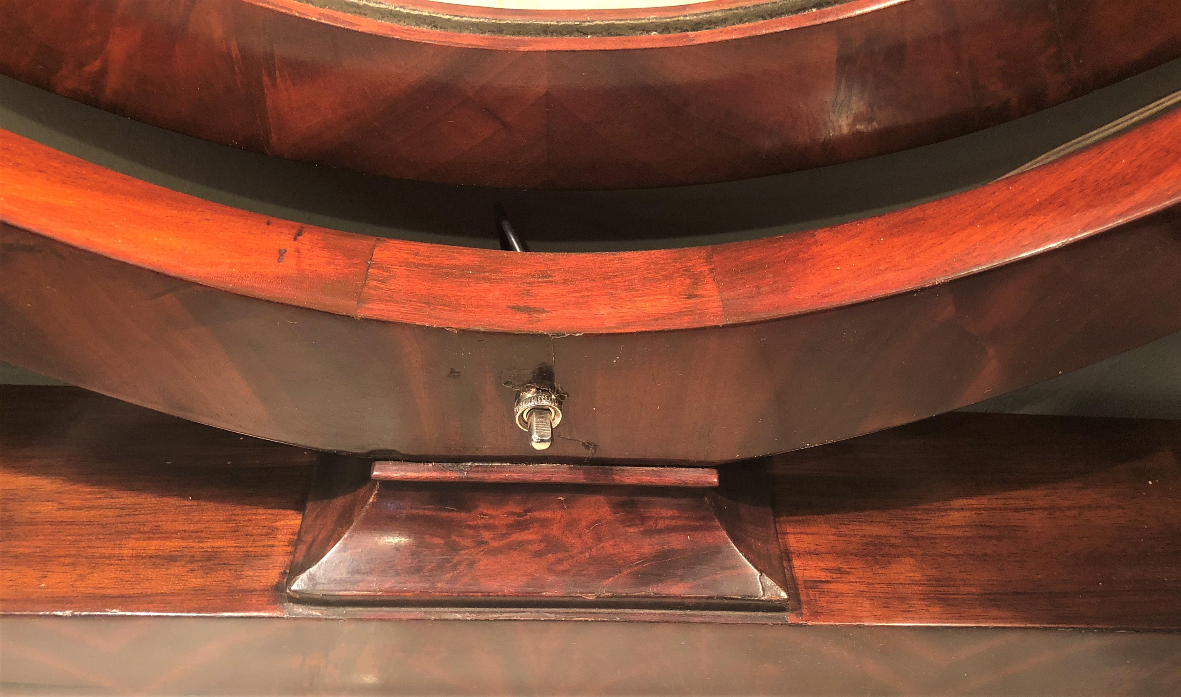 Early 19th Century Period Empire Vanity Desk with Mirror and Sconces 7