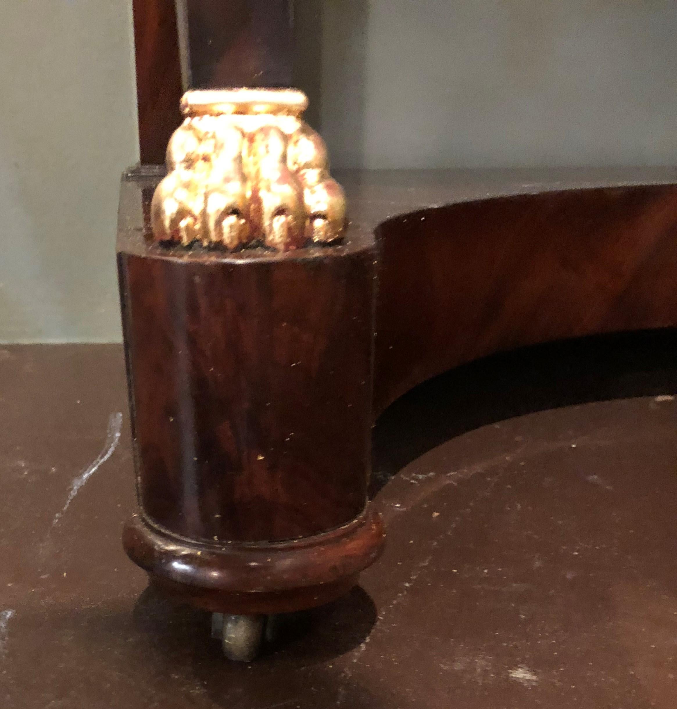 Early 19th Century Period Empire Vanity Desk with Mirror and Sconces 5