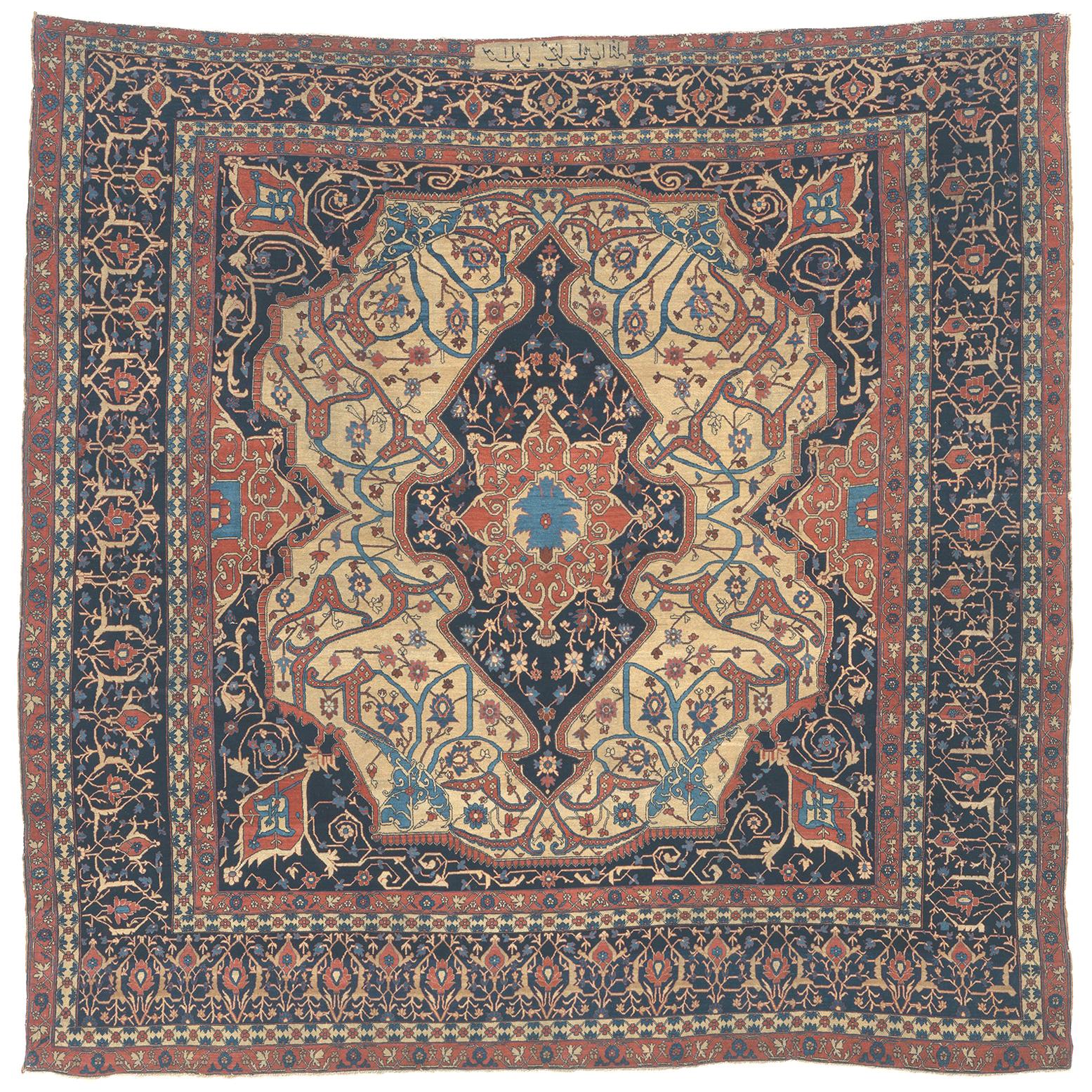 Early 19th Century Persian Heriz Rug For Sale