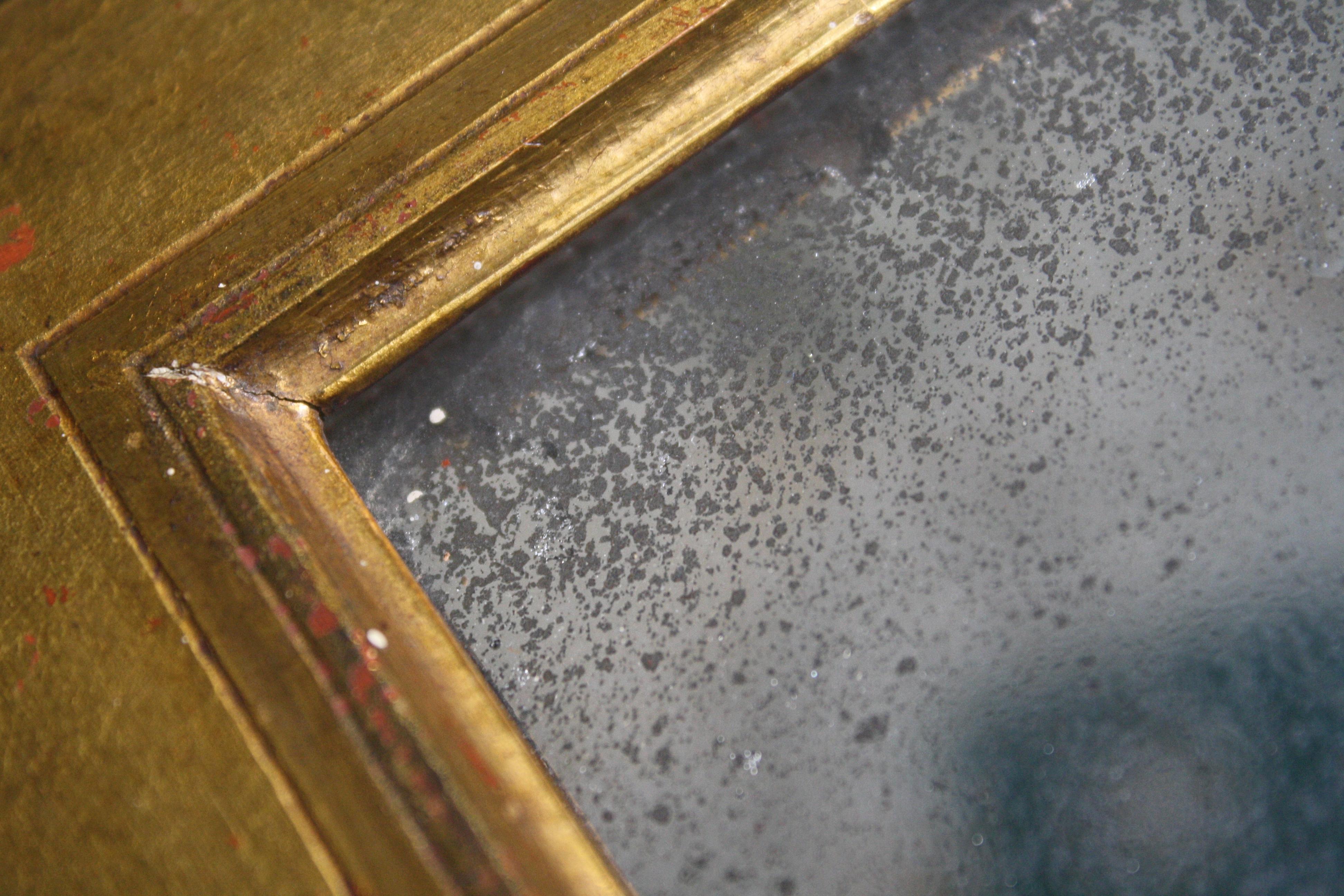 Early 19th Century Petite Regency Gilt and Ebonized Mercury Mirror 3