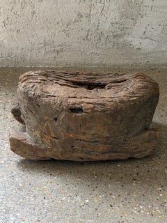 Sgabello in legno pietrificato dell'inizio del XIX secolo proveniente dalla regione di frontiera dell'Argentina