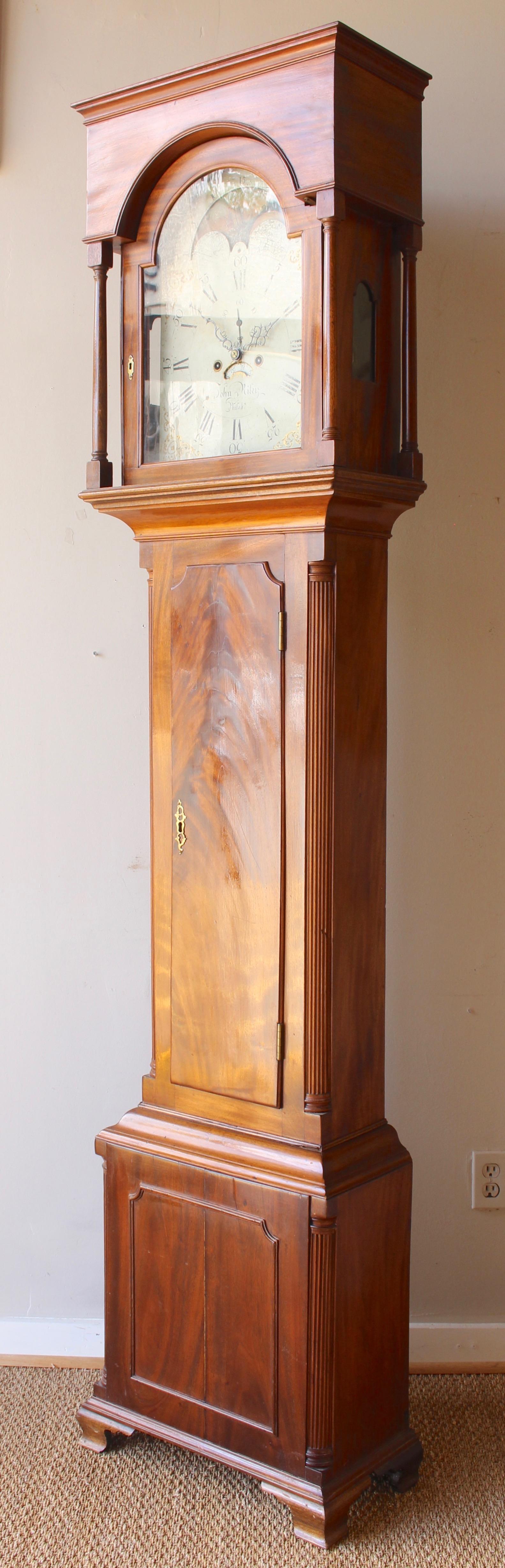 American Classical Early 19th Century Philadelphia Tall Case Clock