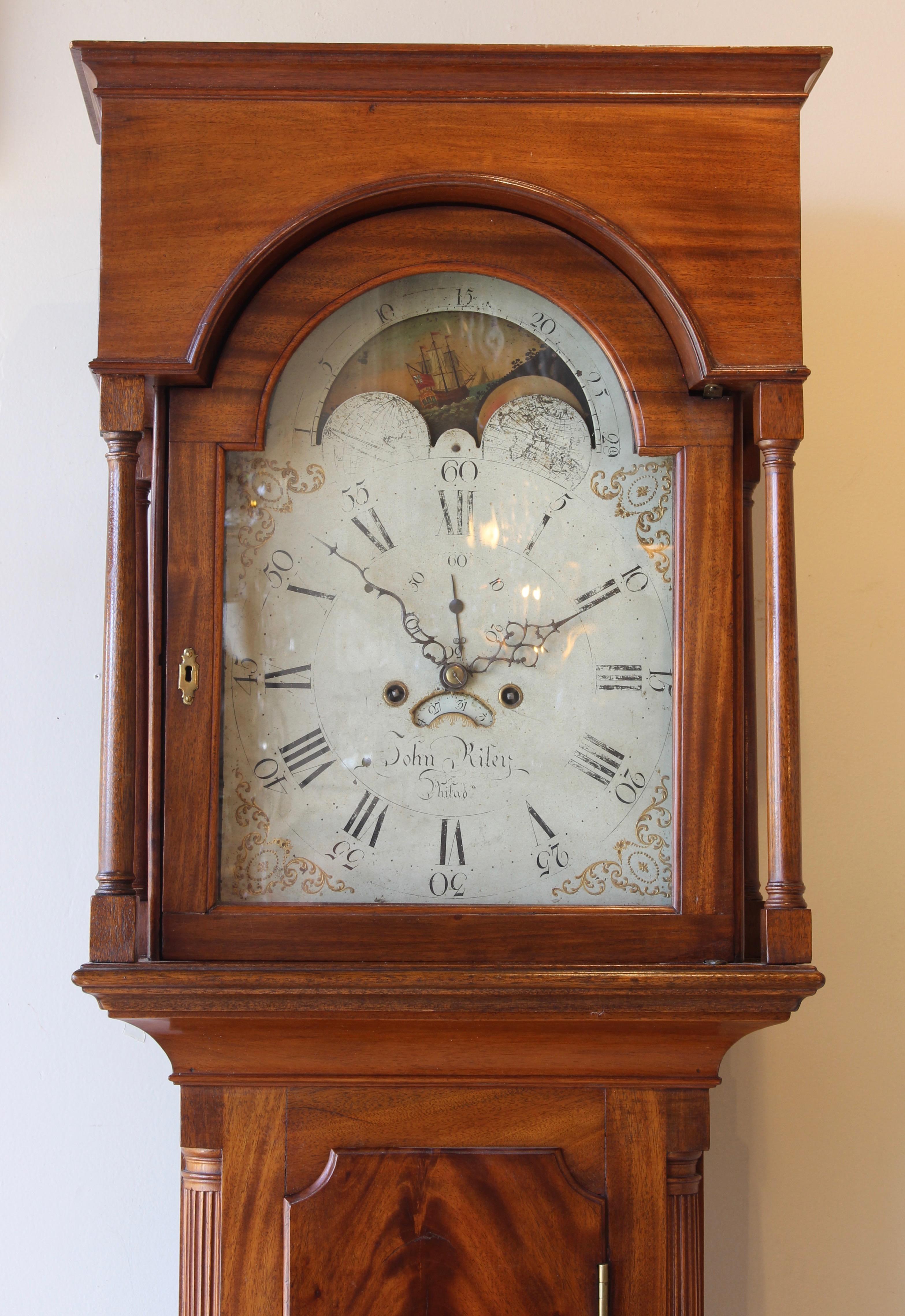 Early 19th Century Philadelphia Tall Case Clock 2