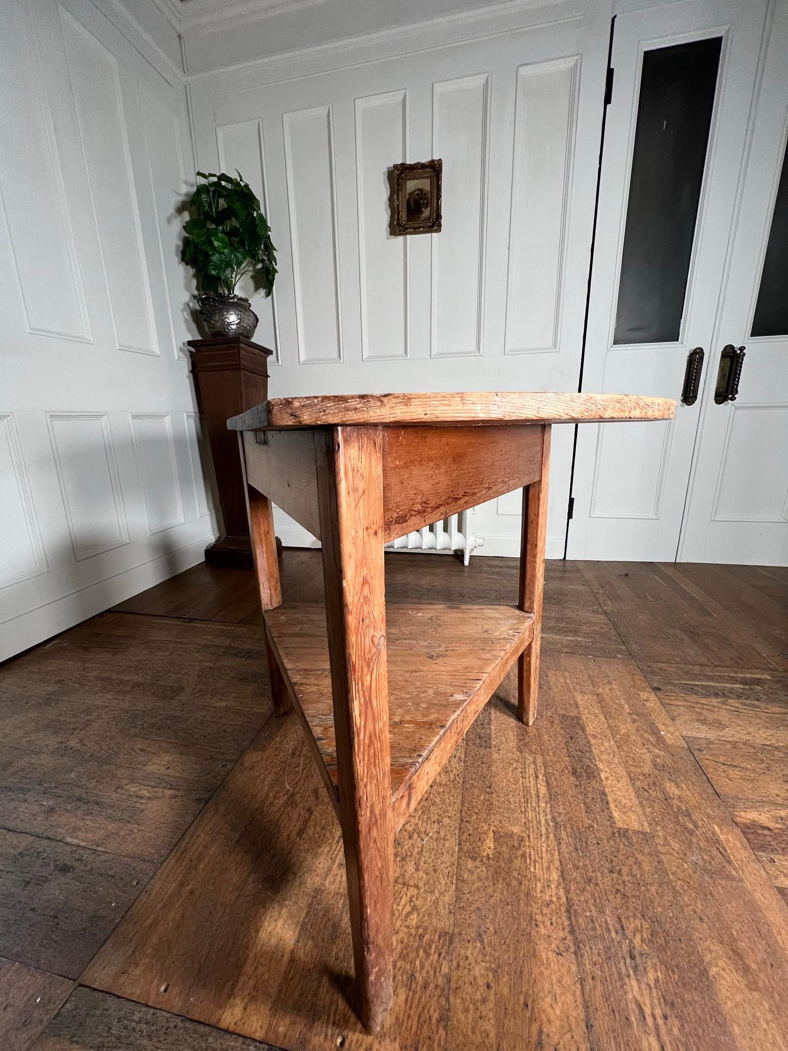 Early 19th Century Pine Cricket Table    3
