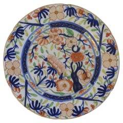 Assiette en porcelaine du début du 19ème siècle finement peinte à la main, Staffordshire, Royaume-Uni, vers 1825
