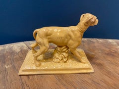Small Early 19th Century Ceramic Figurine of a Pointer Dog