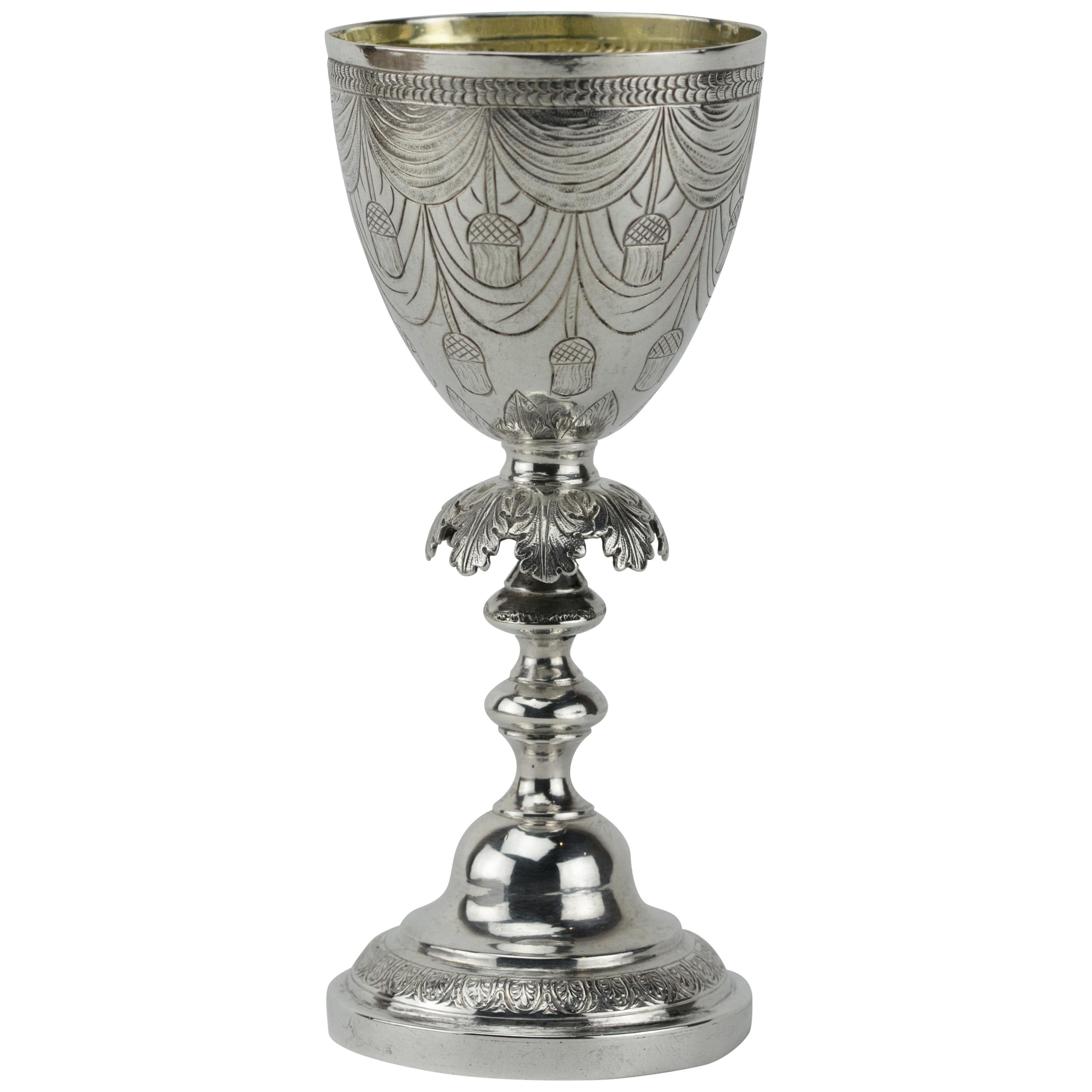 Early 19th Century Polish Silver Kiddus Goblet
