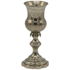 Antique Mid-19th Century Lithuanian Silver Kiddush Goblet