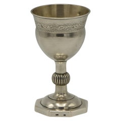 Antique Early 19th Century Polish Silver Kiddush Goblet