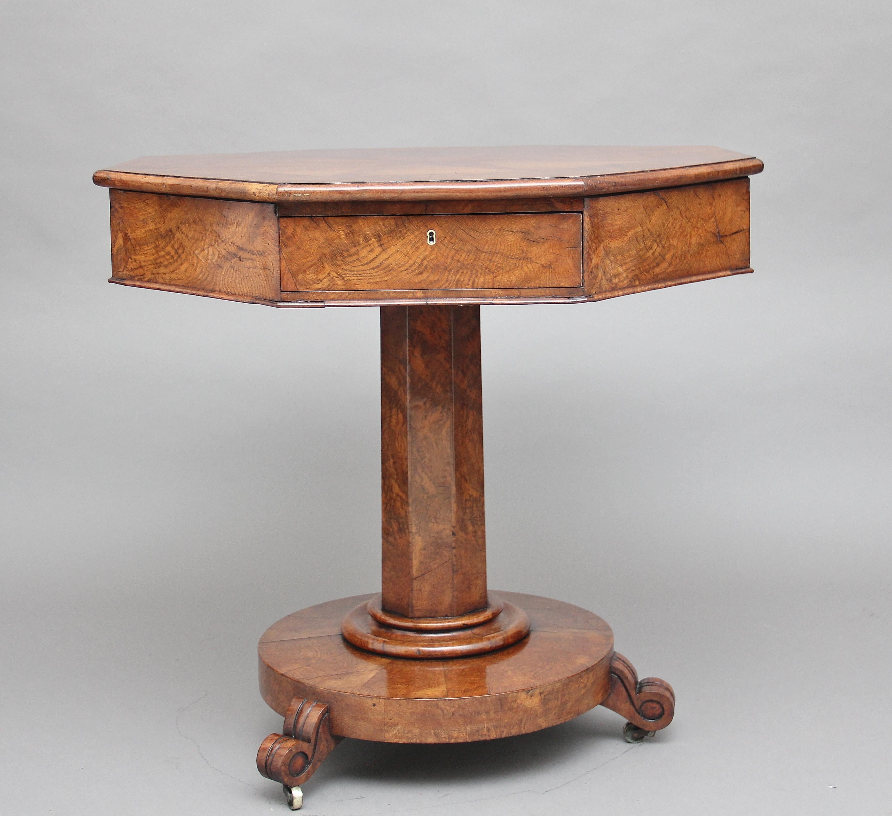Early 19th Century Pollard Oak Drum Table 5