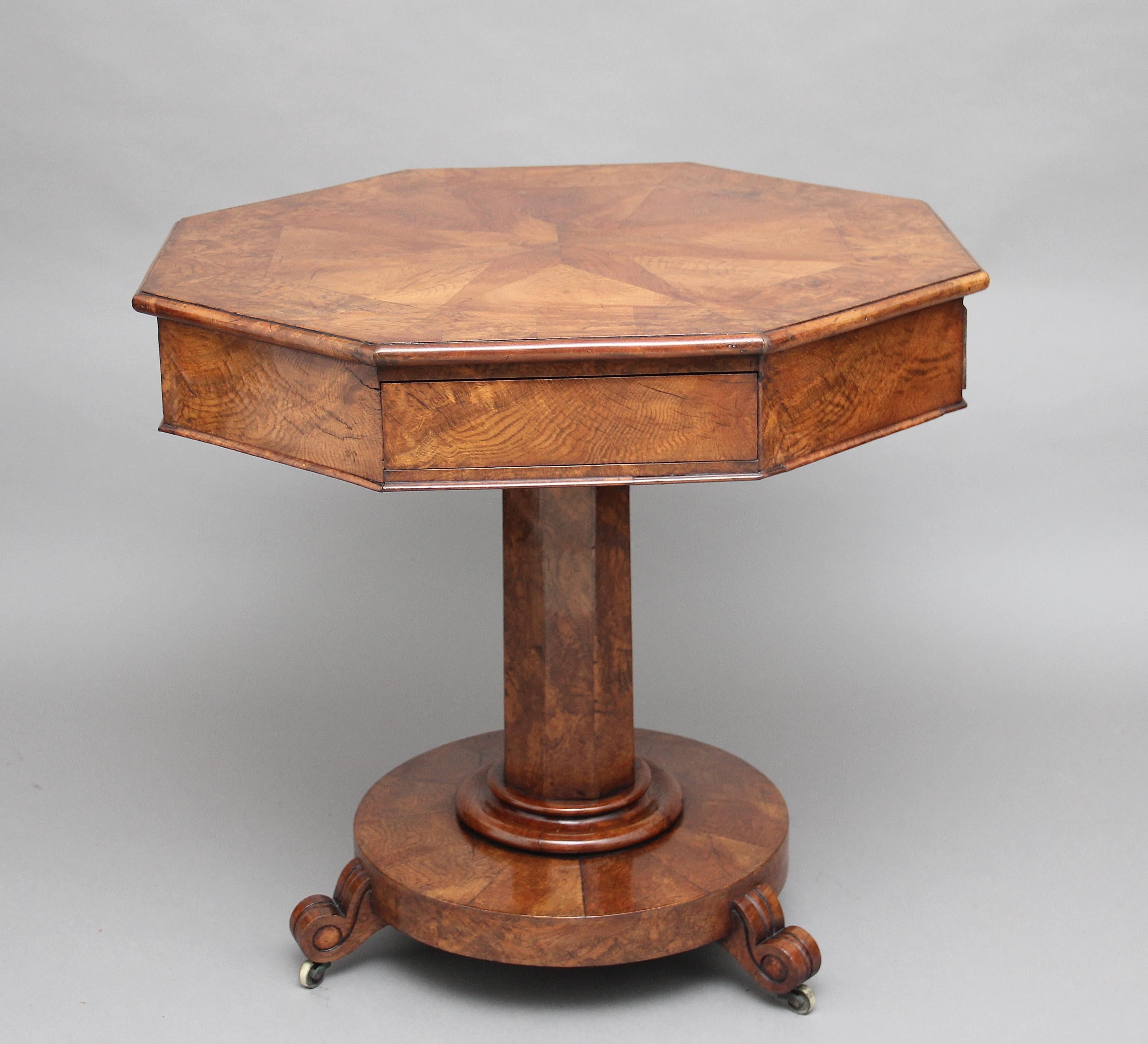 Early 19th Century Pollard Oak Drum Table 6