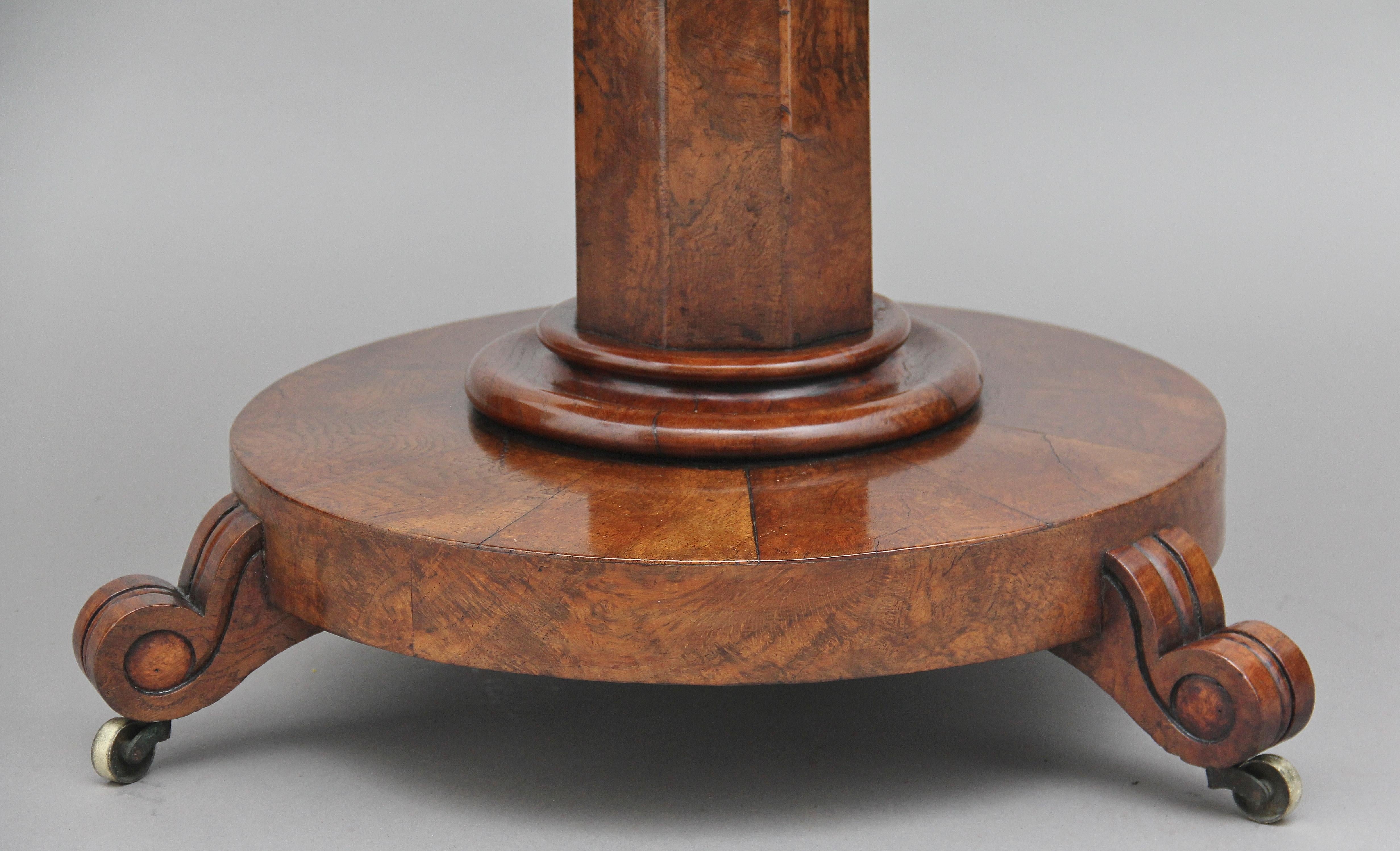 Early 19th Century Pollard Oak Drum Table 1