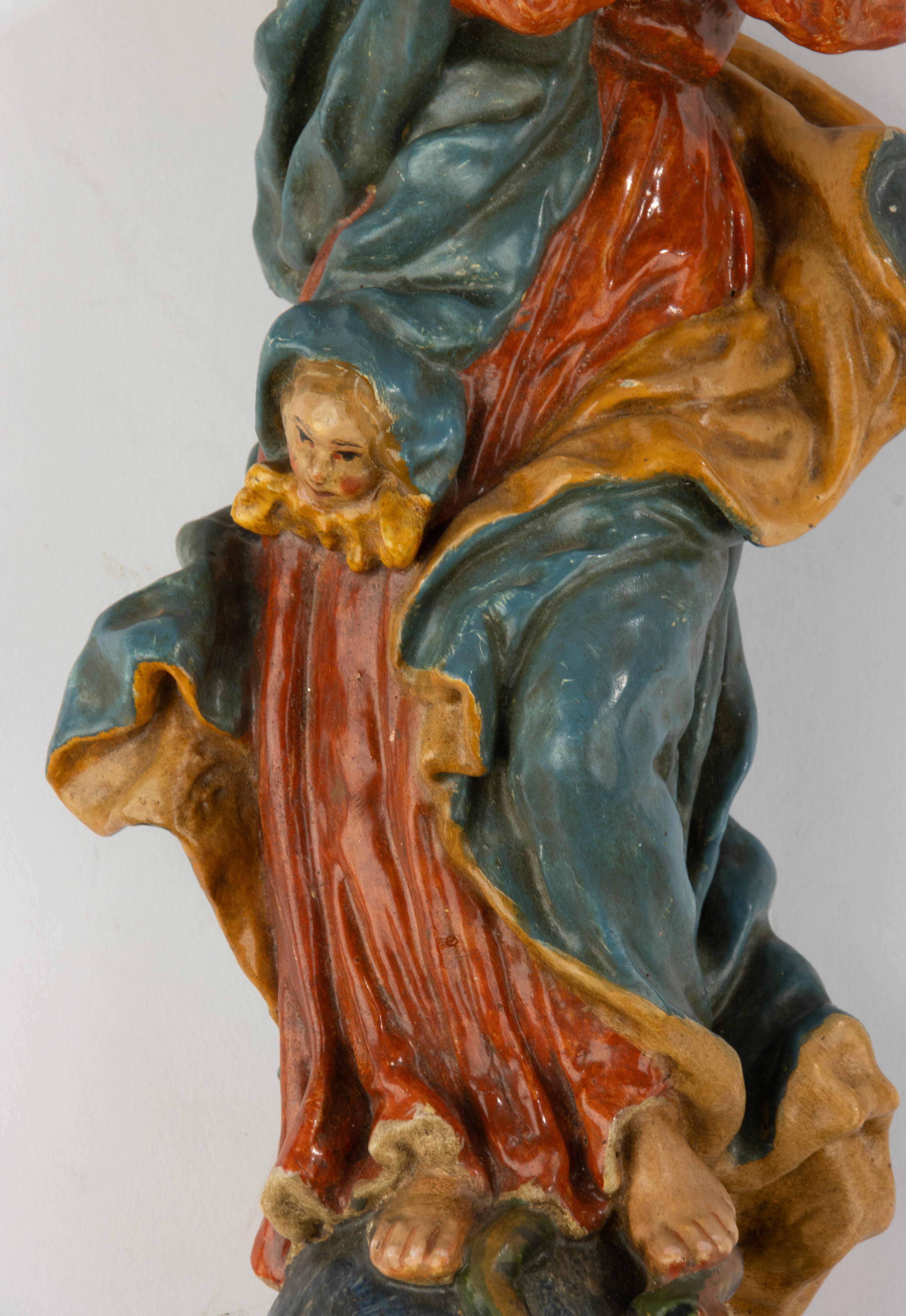 Early 19th Century Polychrome Sculpture of the Immaculate Virgin - Germany For Sale 10