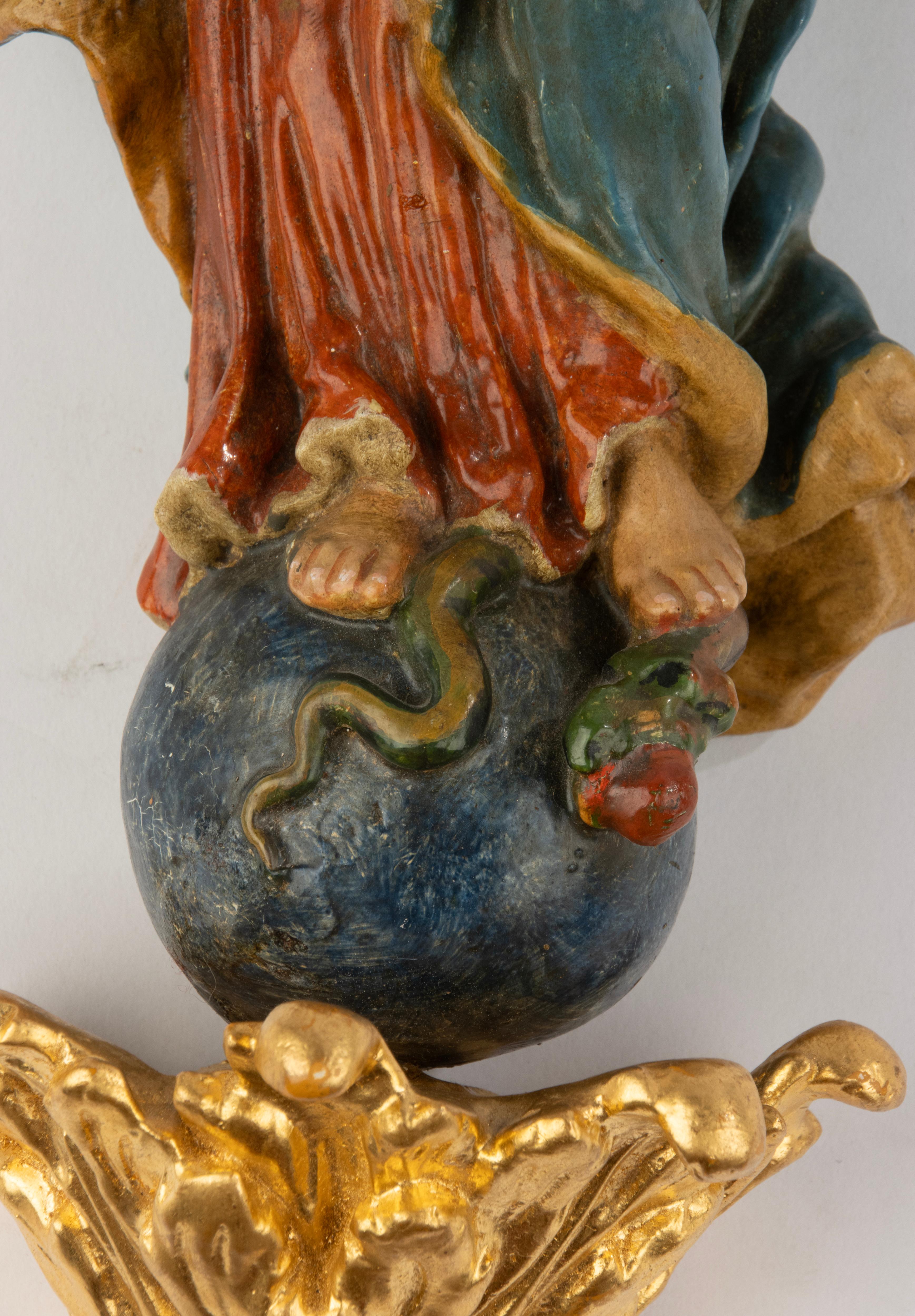 Early 19th Century Polychrome Sculpture of the Immaculate Virgin - Germany For Sale 11