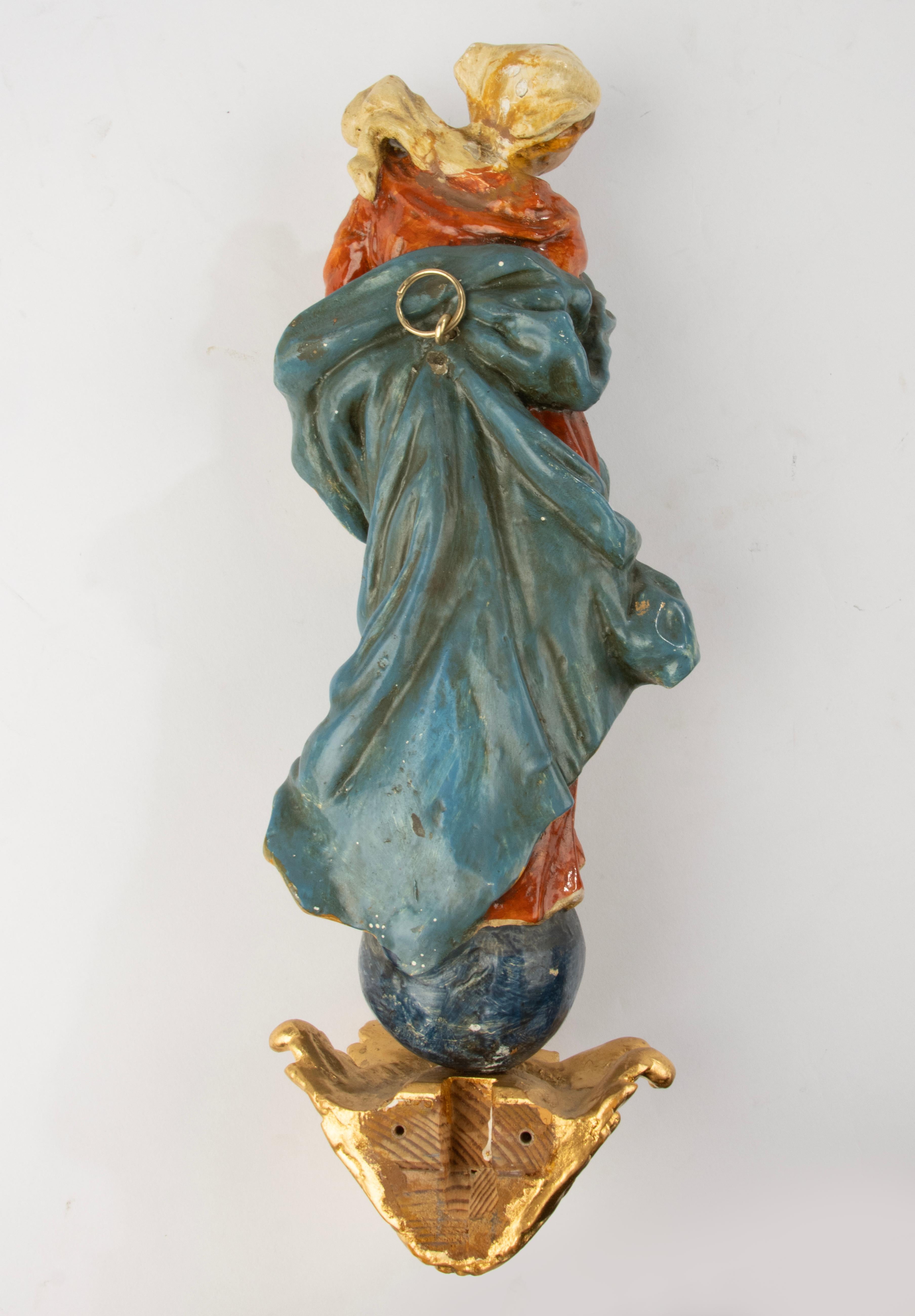 Early 19th Century Polychrome Sculpture of the Immaculate Virgin - Germany For Sale 2