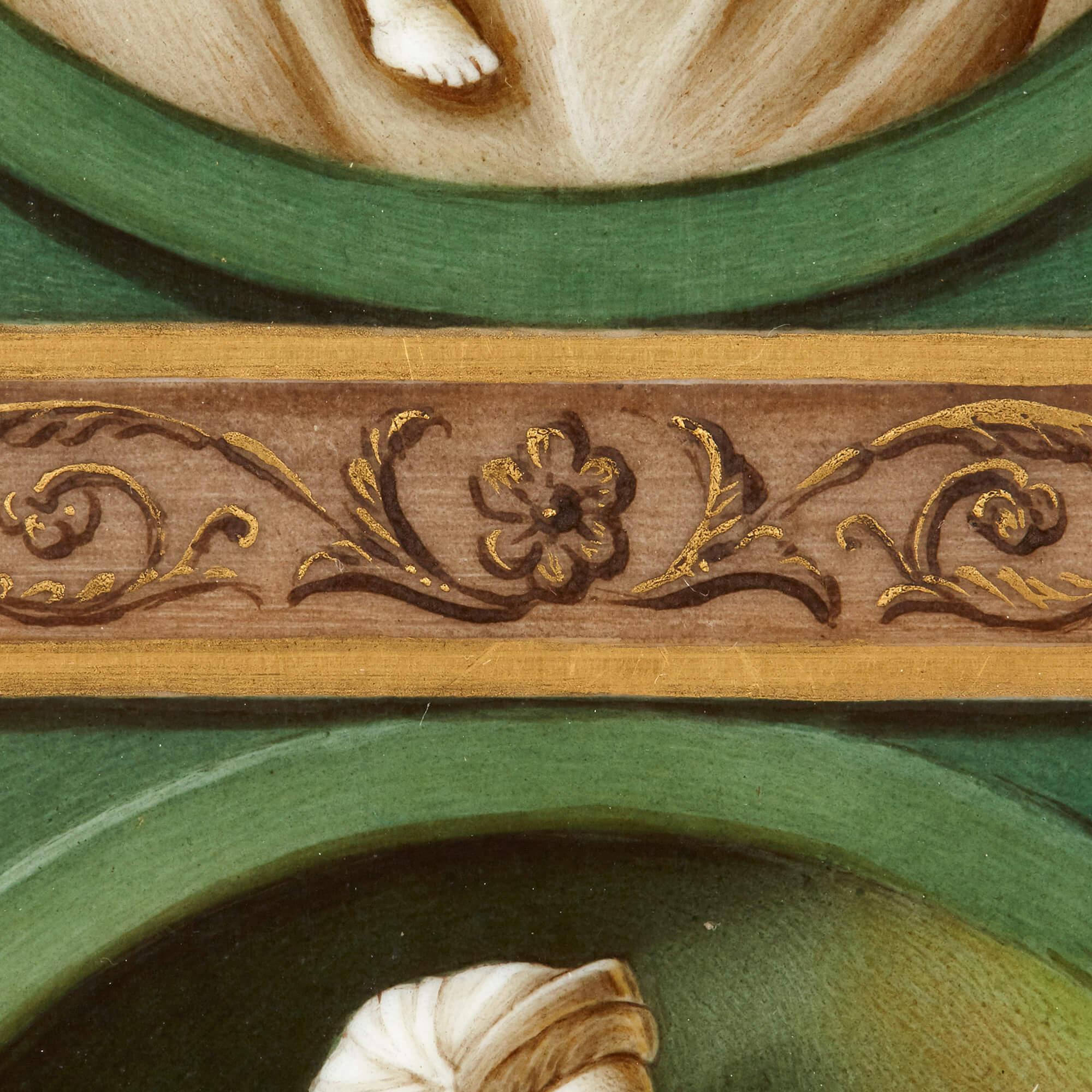 Renaissance Early 19th Century Porcelain Plaque after Raphael For Sale