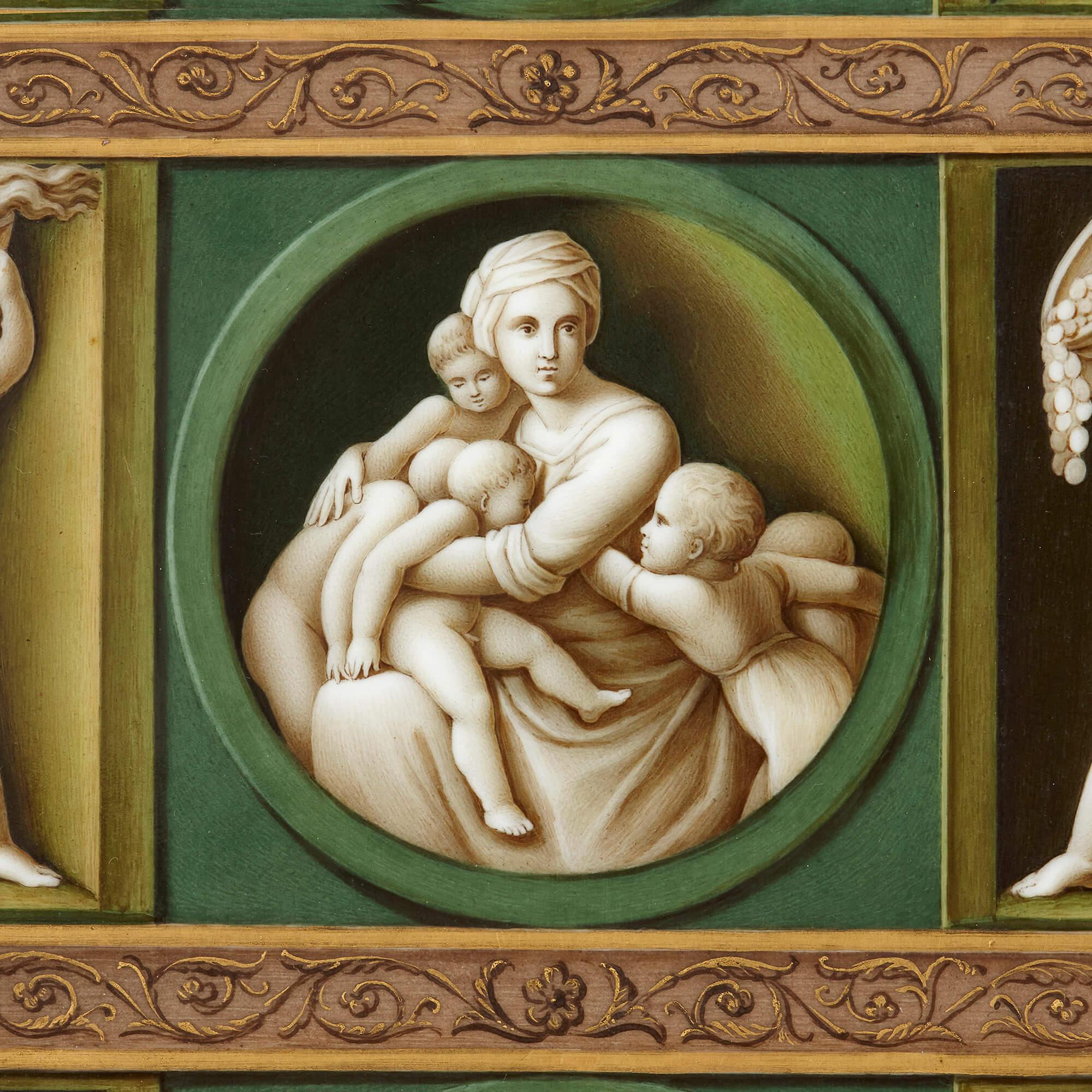 Early 19th Century Porcelain Plaque after Raphael In Good Condition For Sale In London, GB