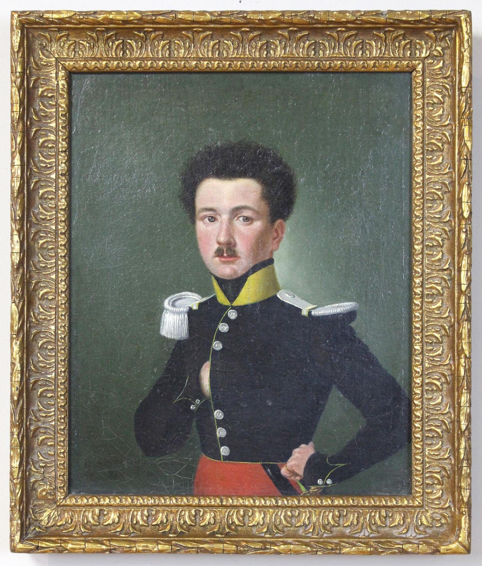 Early 19th Century Portrait of a French Officer In Good Condition In Kilmarnock, VA