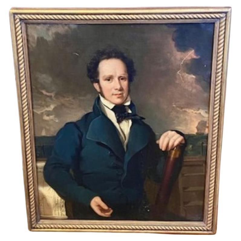 Early 19th Century Portrait of Naval Captain William Compton Bolton For Sale