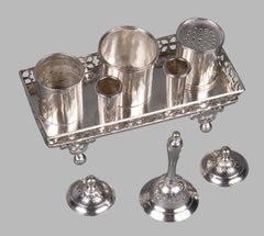 Early 19th Century Portuguese Silver Desk Inkstand