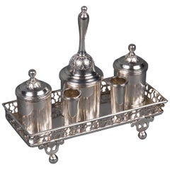 Early 19th Century Portuguese Silver Desk Inkstand