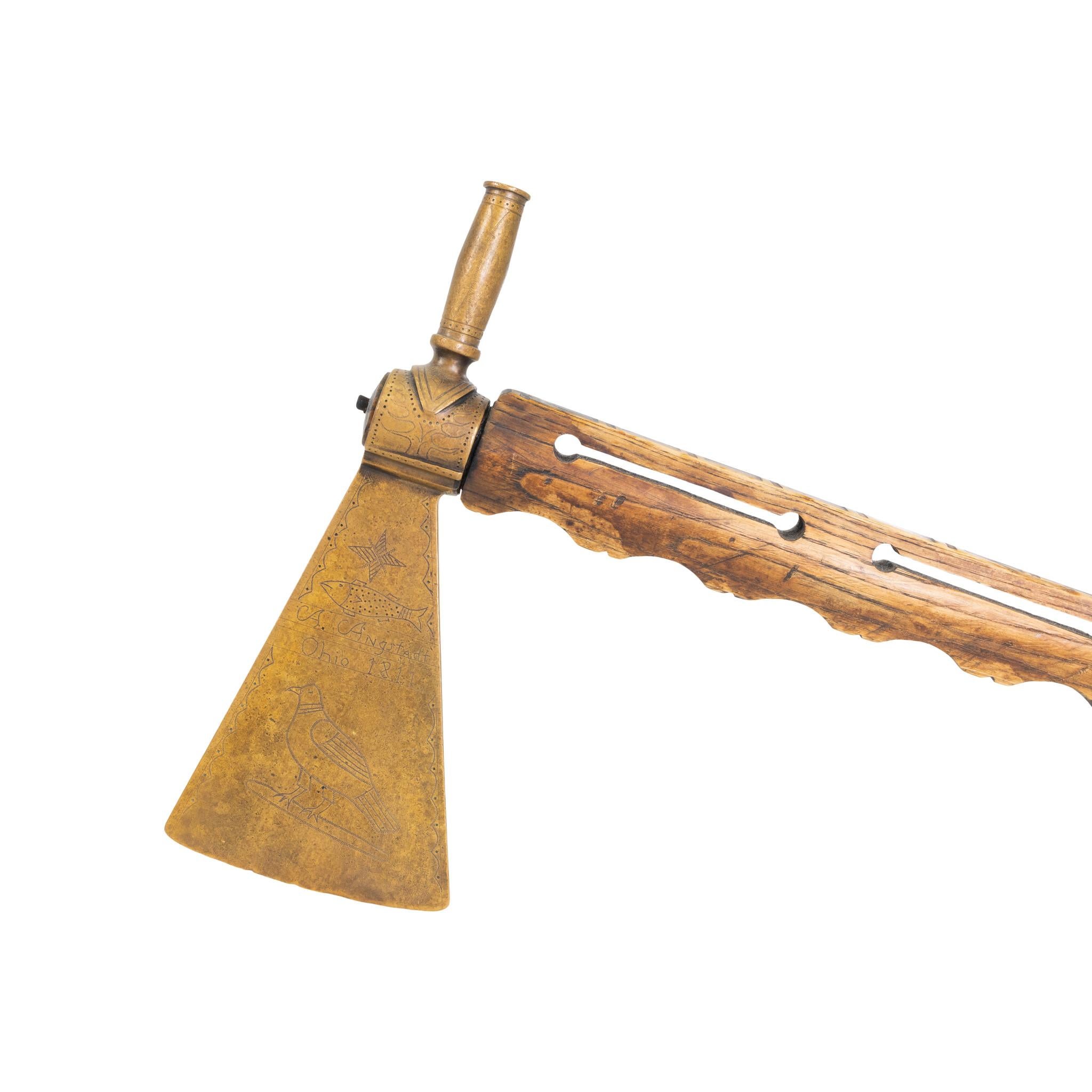 Early 19th Century Presentation Pipe Tomahawk nativo estadounidense en venta