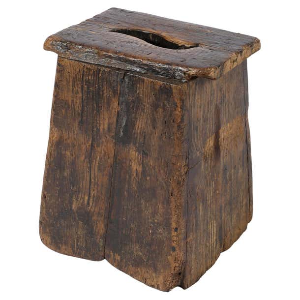 Simple Box Stool Early 19th Century Primitive Rustic Wabi Sabi Scottish Box Stool For ...