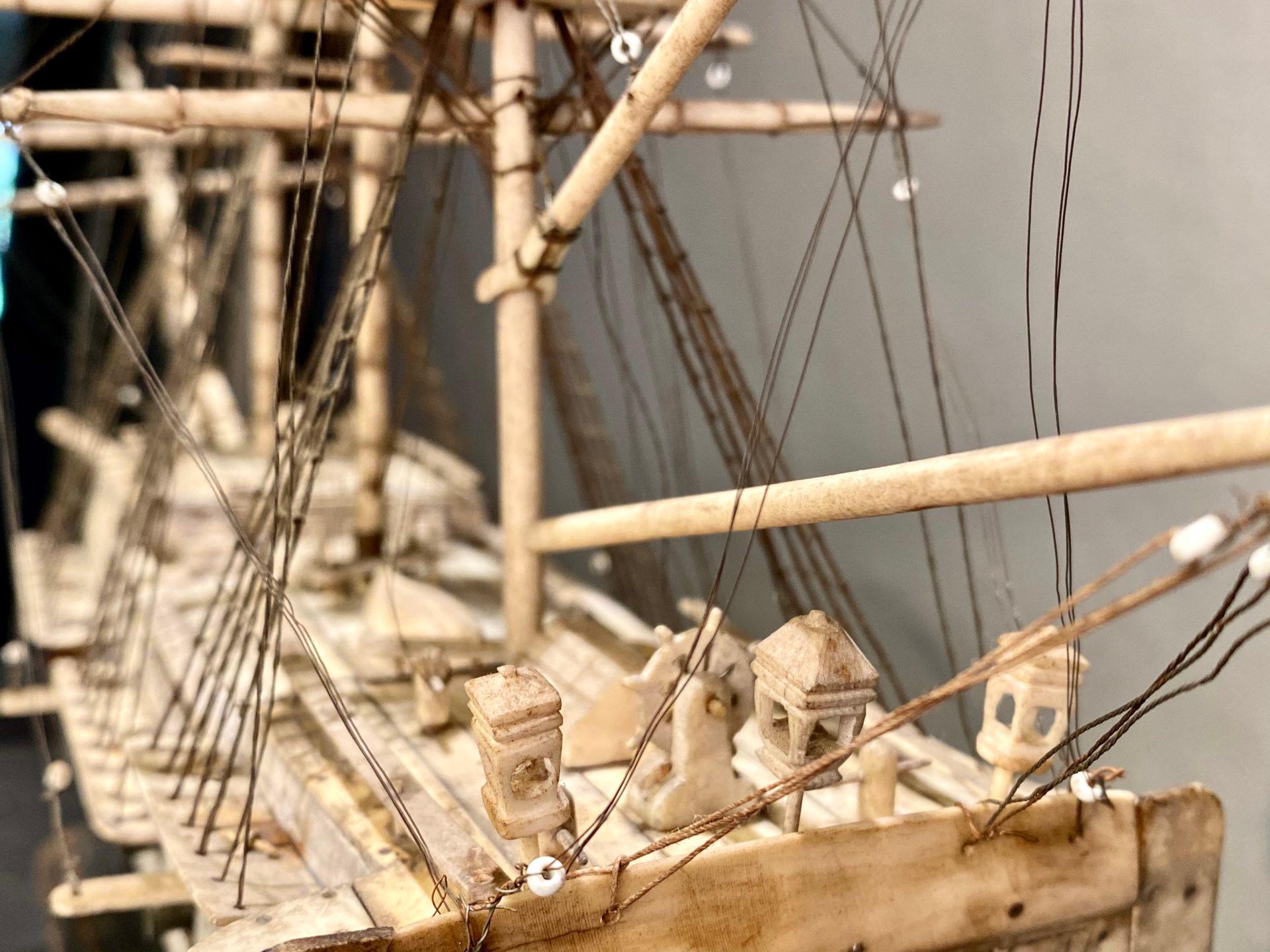 Early 19th Century Prisoner of War Bone Model Ship 9