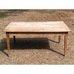Early 19th Century Provincial Farmhouse Work Table, Scrubbed Fruitwood