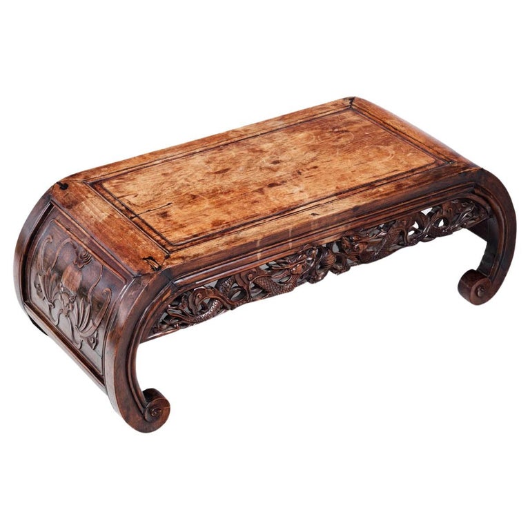 Early 19th Century Qing Dynasty Period Chinese Hardwood Low Kang Table ...