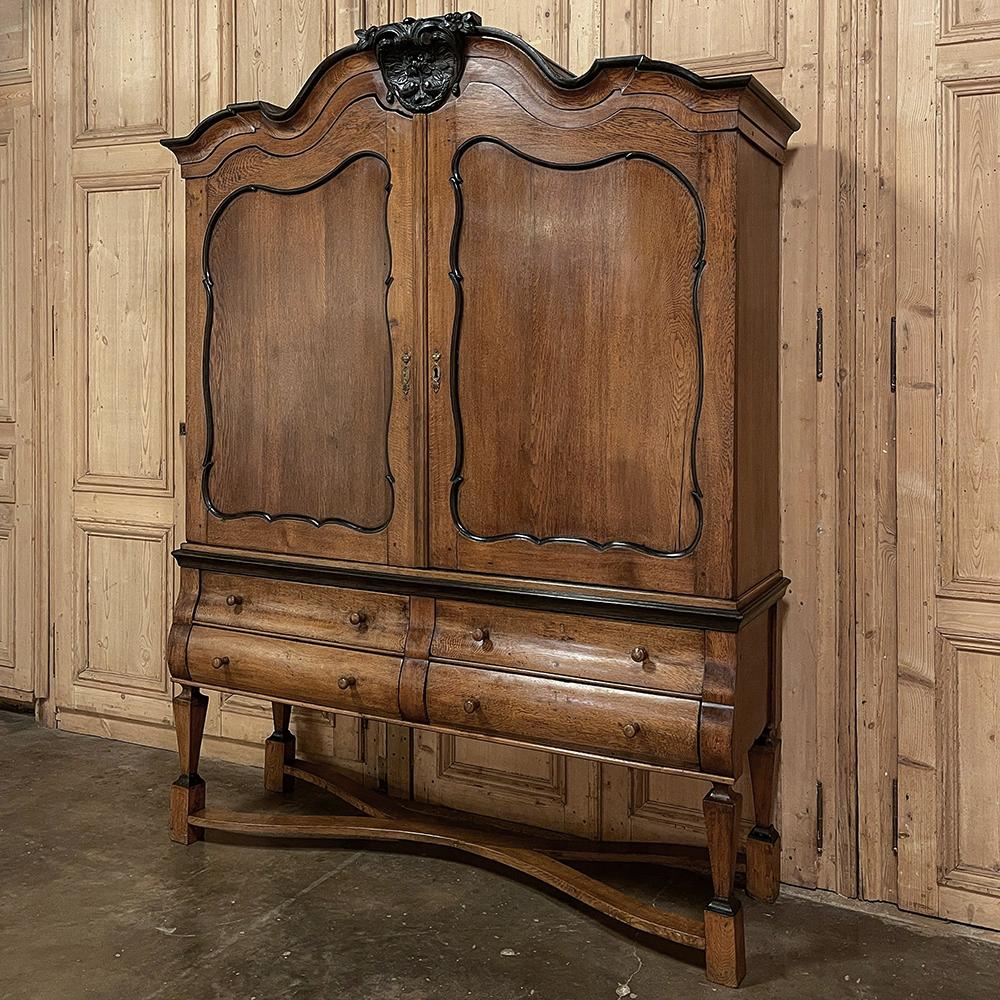 Hand-Crafted Early 19th Century Raised Dutch Wardrobe For Sale
