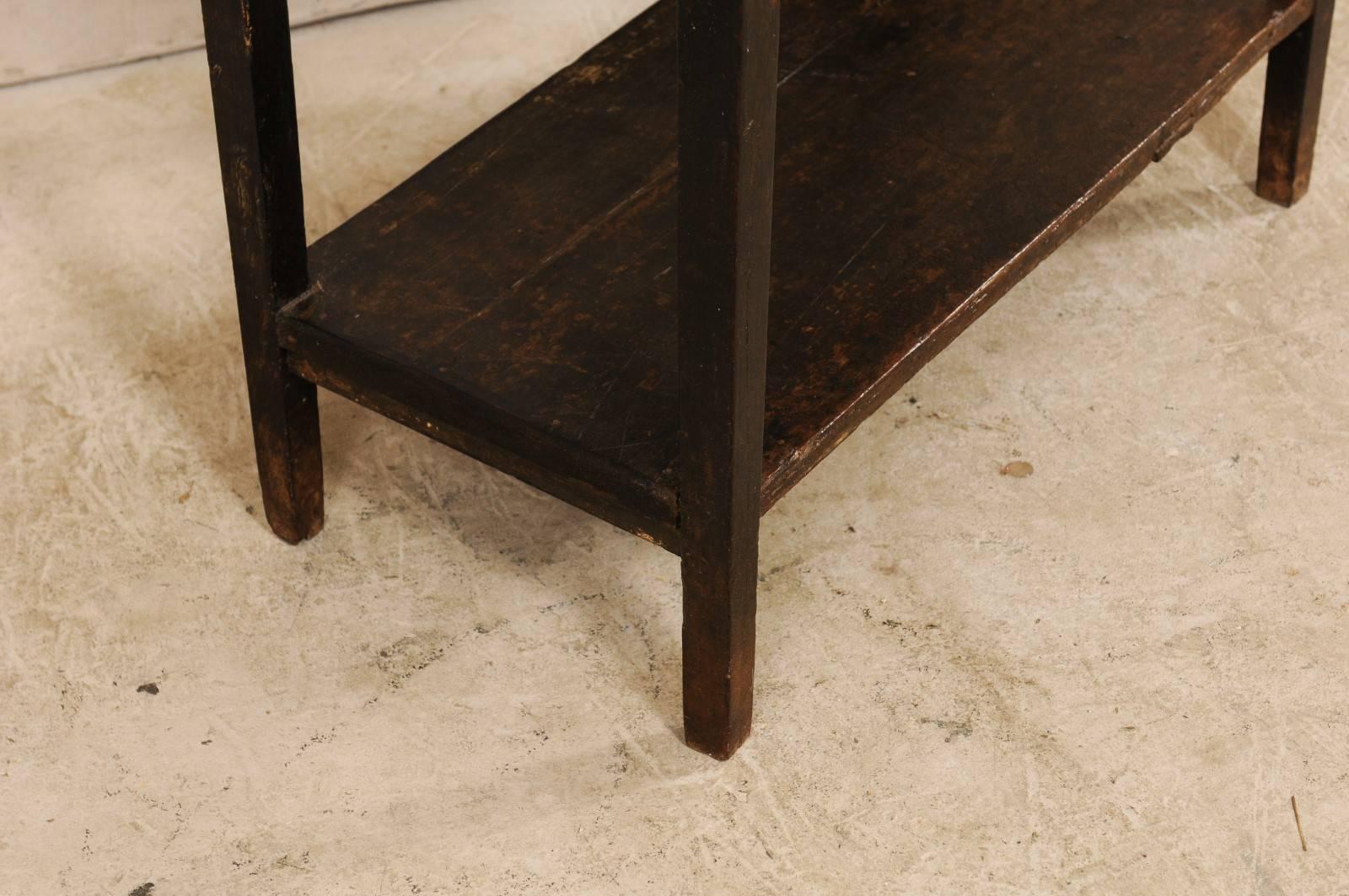 Early 19th Century Rectangular Brazilian Peroba Tropical Dark Wood Side Table For Sale 3