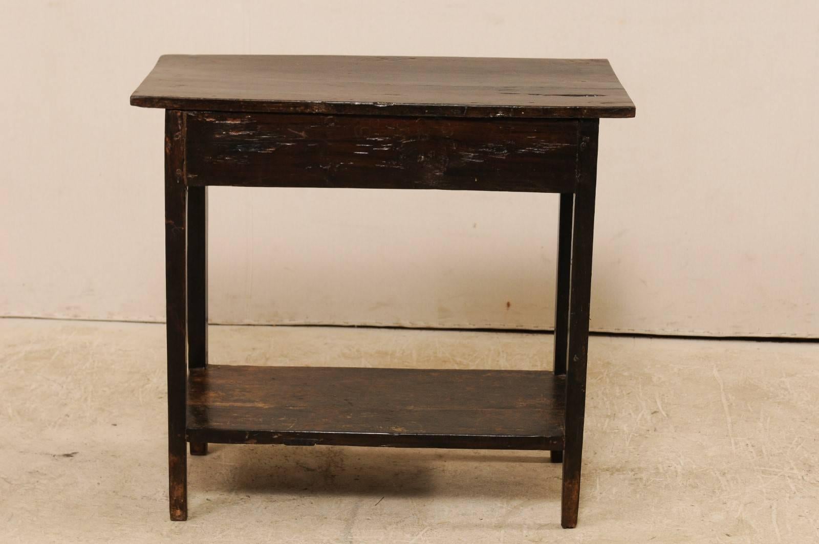 dark wooden side table