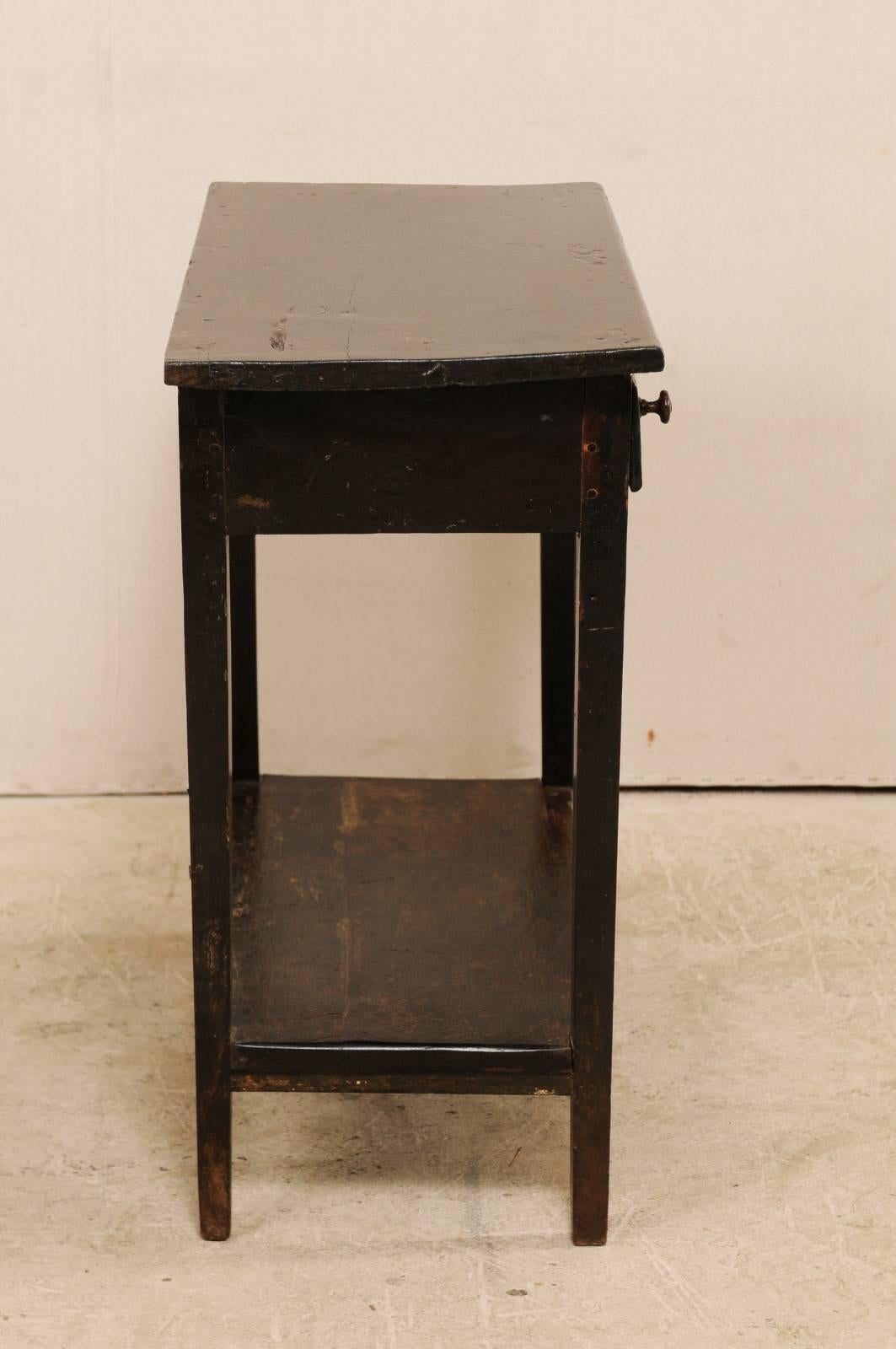 Carved Early 19th Century Rectangular Brazilian Peroba Tropical Dark Wood Side Table For Sale