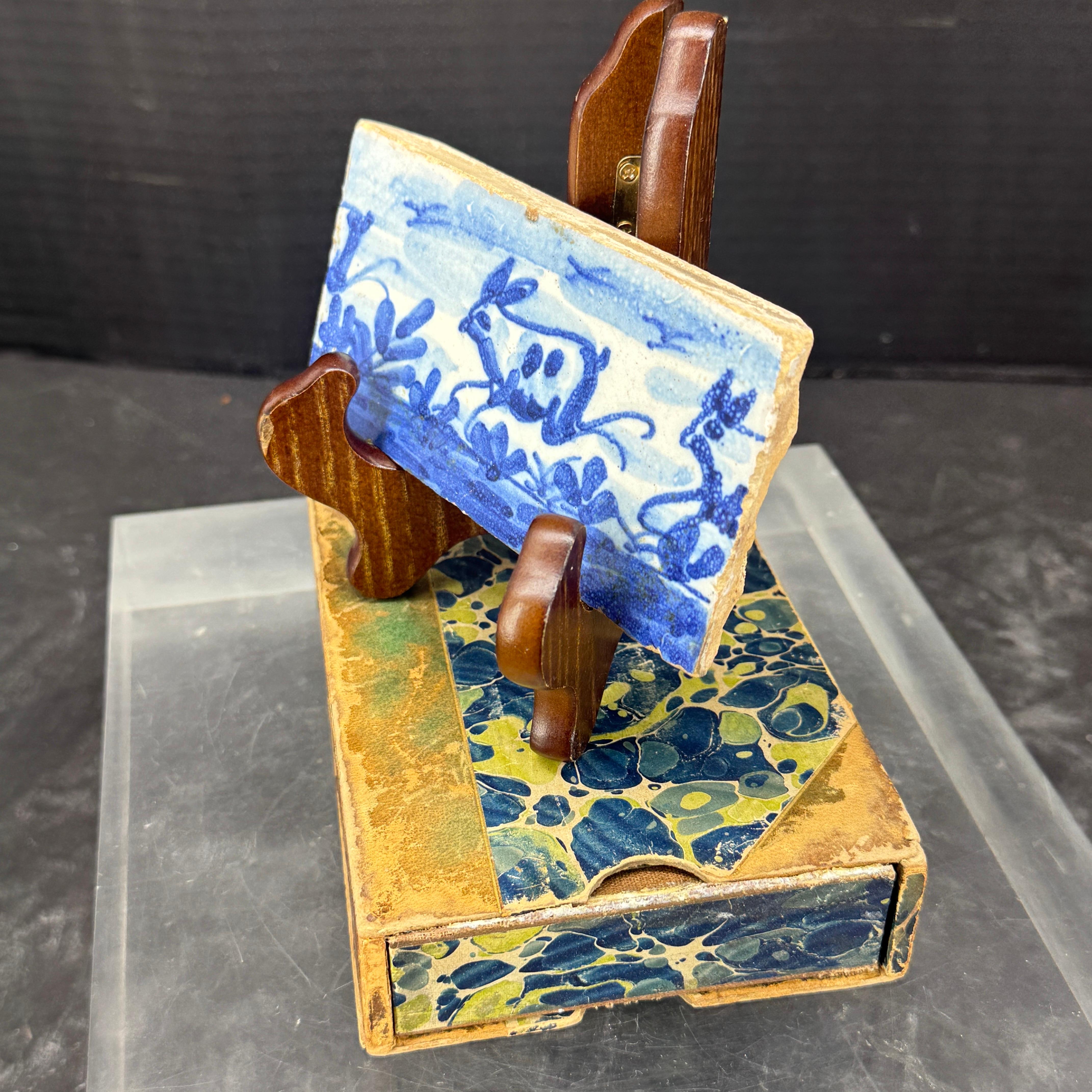 XIXe siècle Carreau de Delft rectangulaire du début du 19e siècle avec lapin en vente