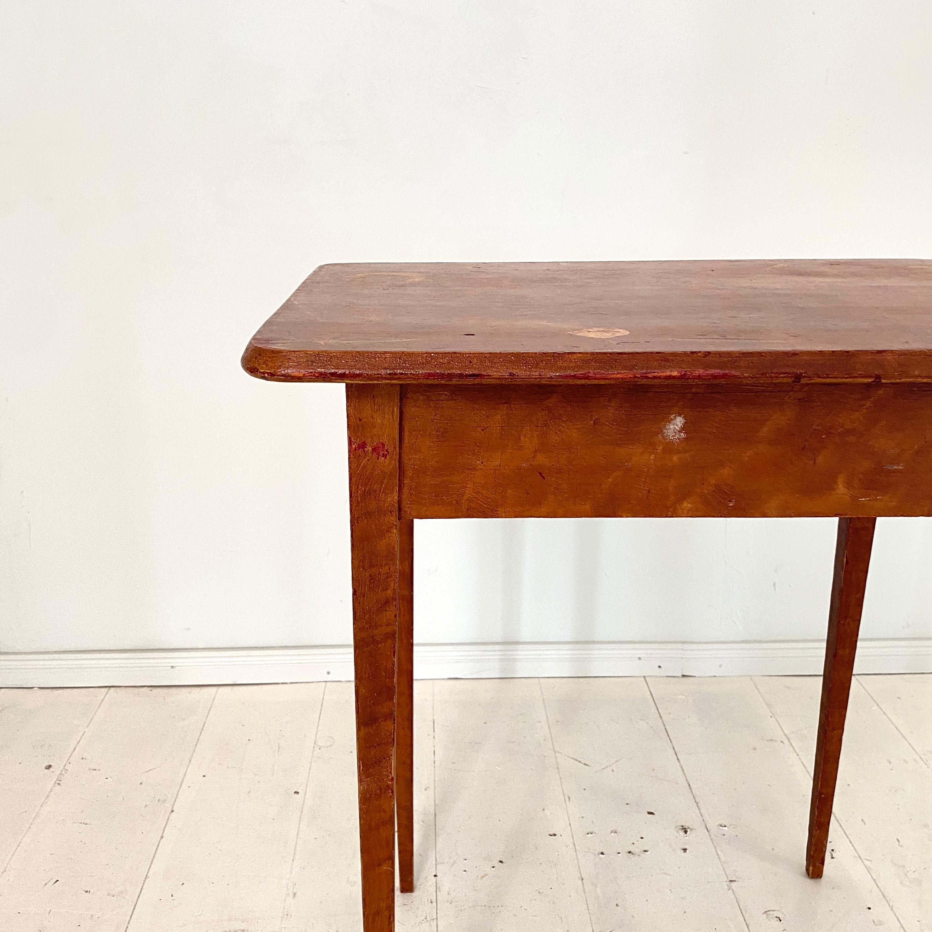 Early 19th Century Red Northern Swedish Gustavian Country Table 1