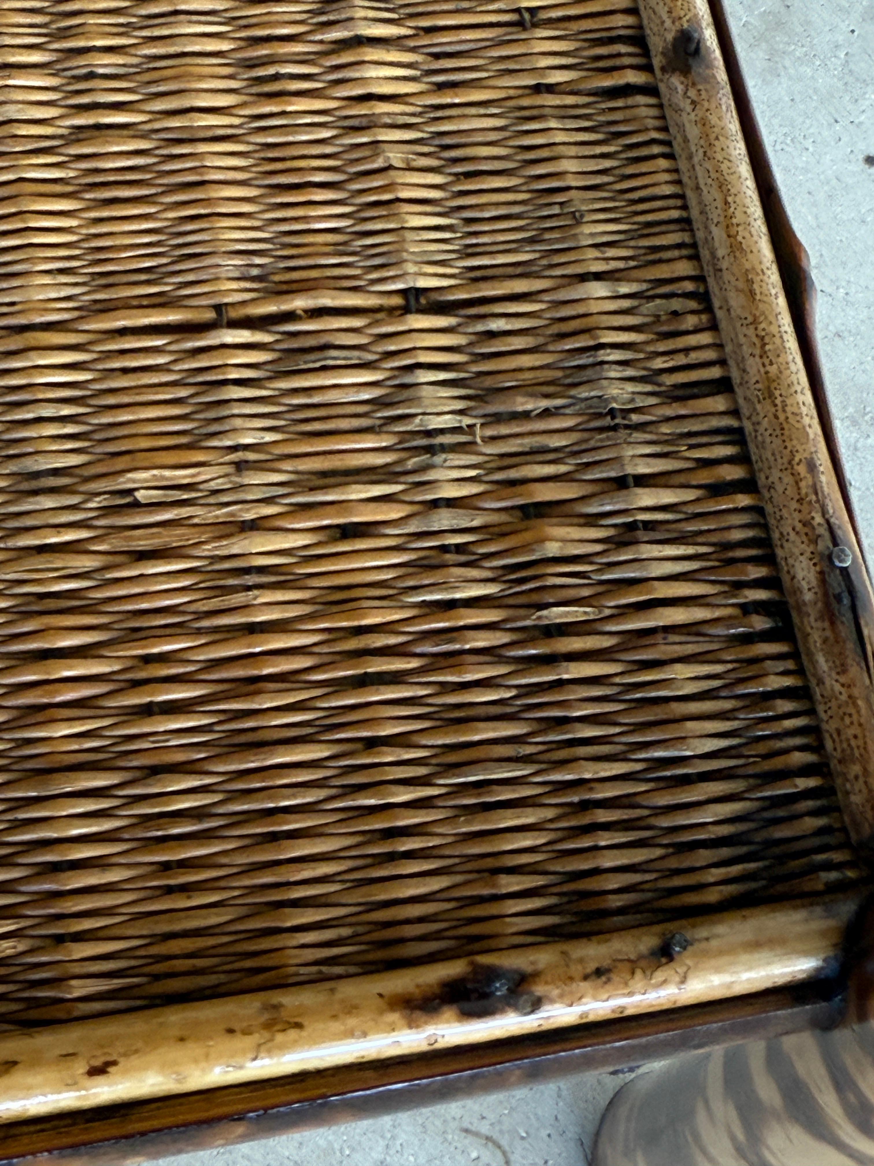 Hand-Crafted Early 19th Century Refinished Victorian Japanned Tortoise Bamboo Side Table
