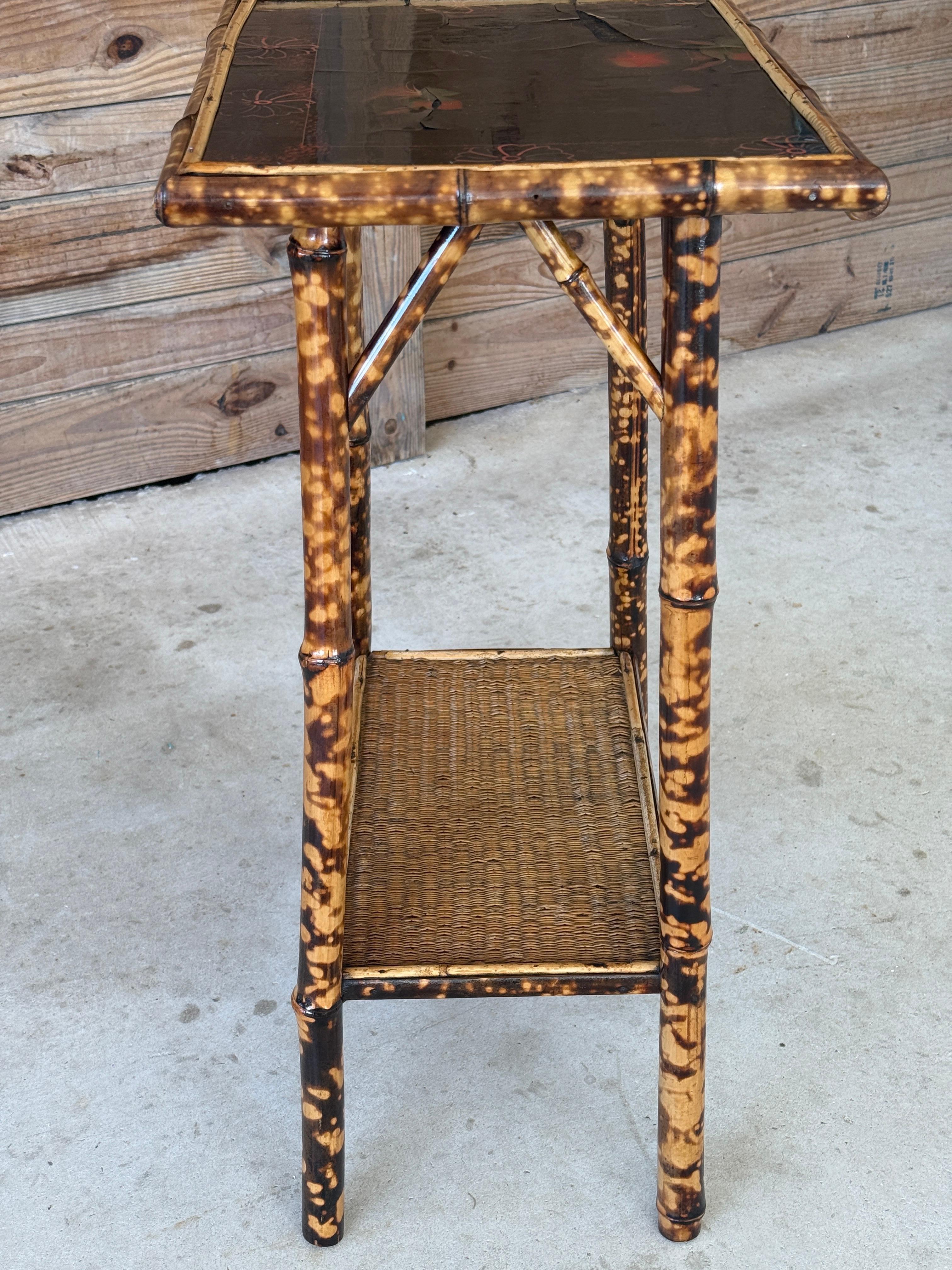 Early 19th Century Refinished Victorian Japanned Tortoise Bamboo Side Table 4
