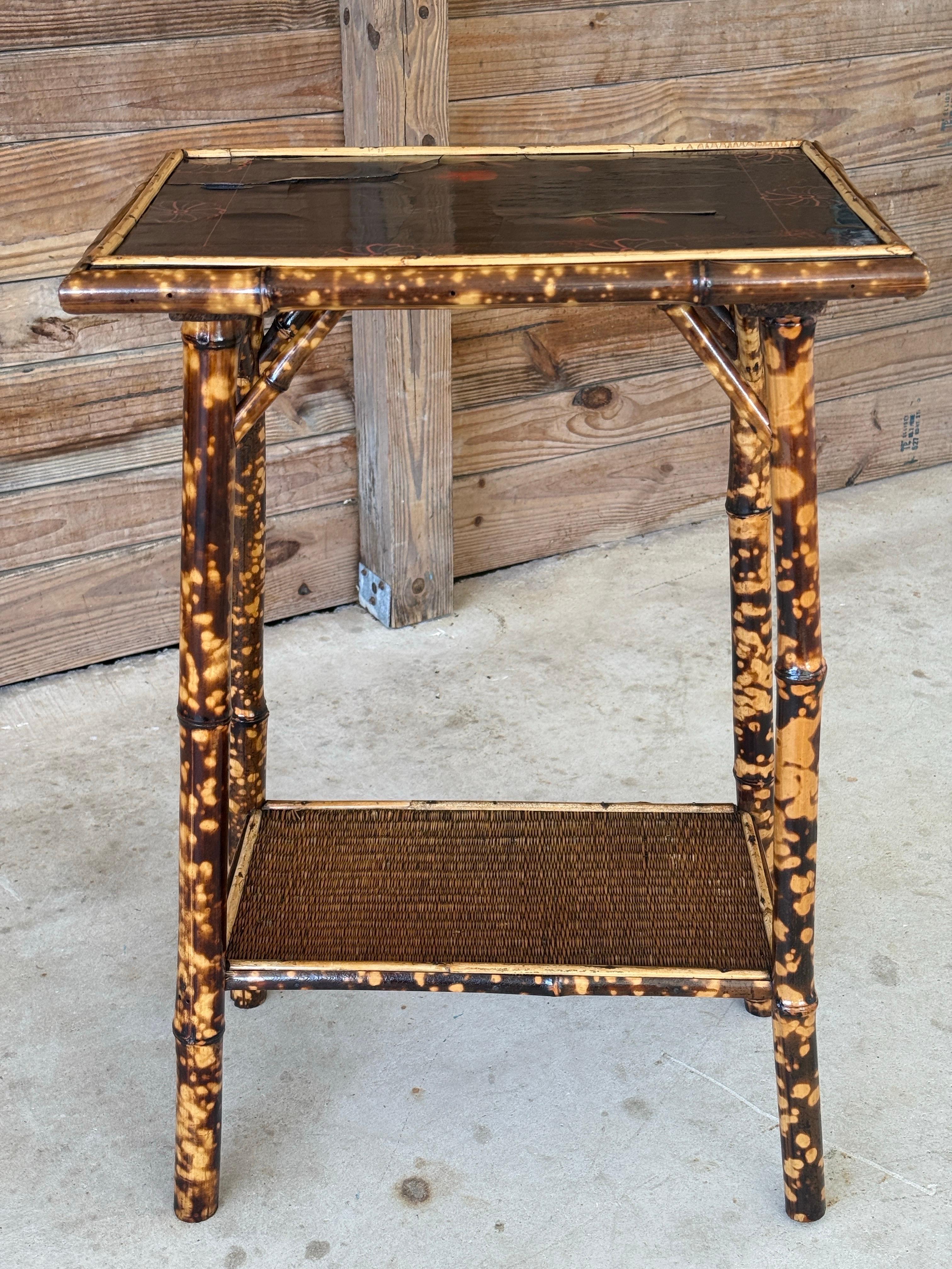 Early 19th Century Refinished Victorian Japanned Tortoise Bamboo Side Table 5