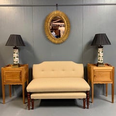 Early 19th Century Regency 2-Seat Occasional Sofa with Stow Away Footstool