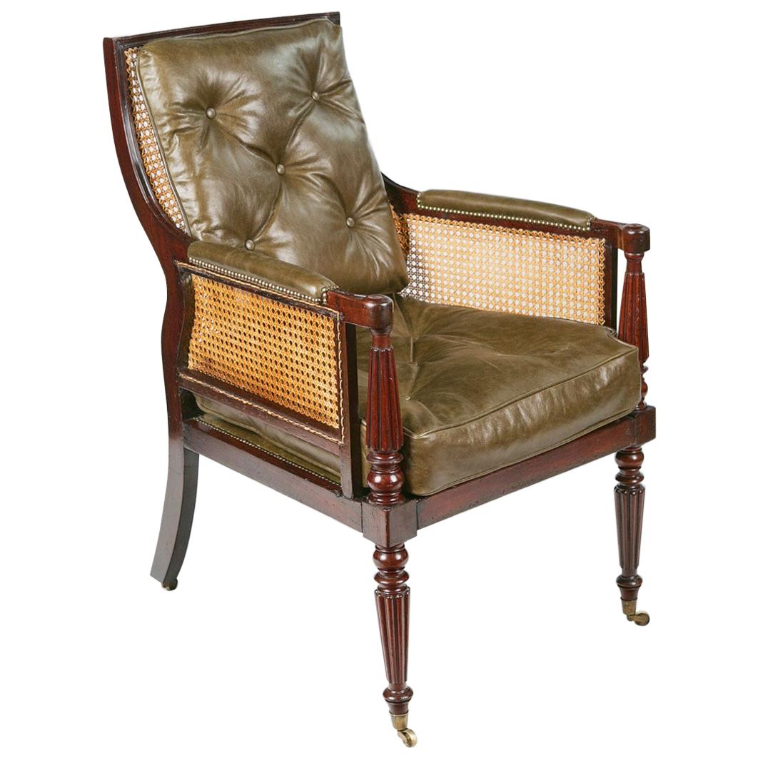 Early 19th Century Regency Bergère Library Chair